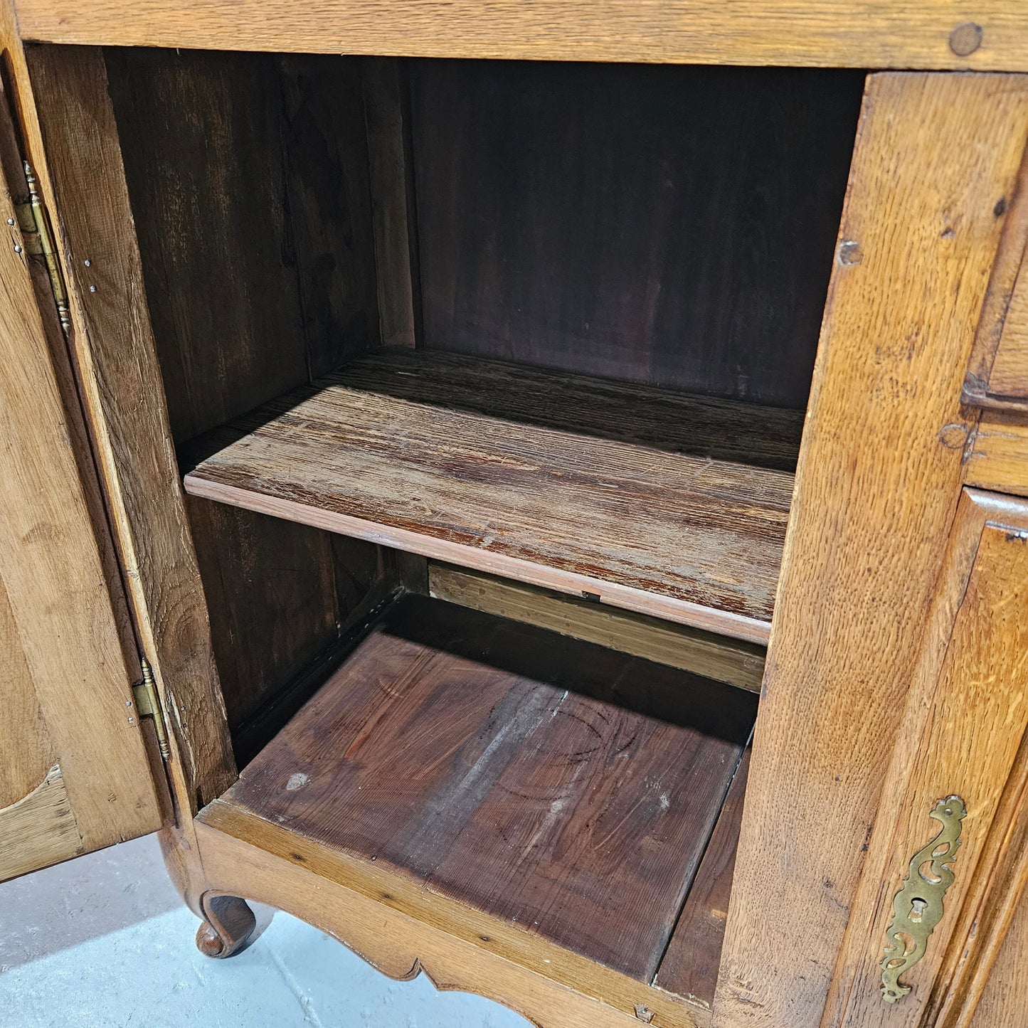 19th Century French Oak Three Door Sideboard