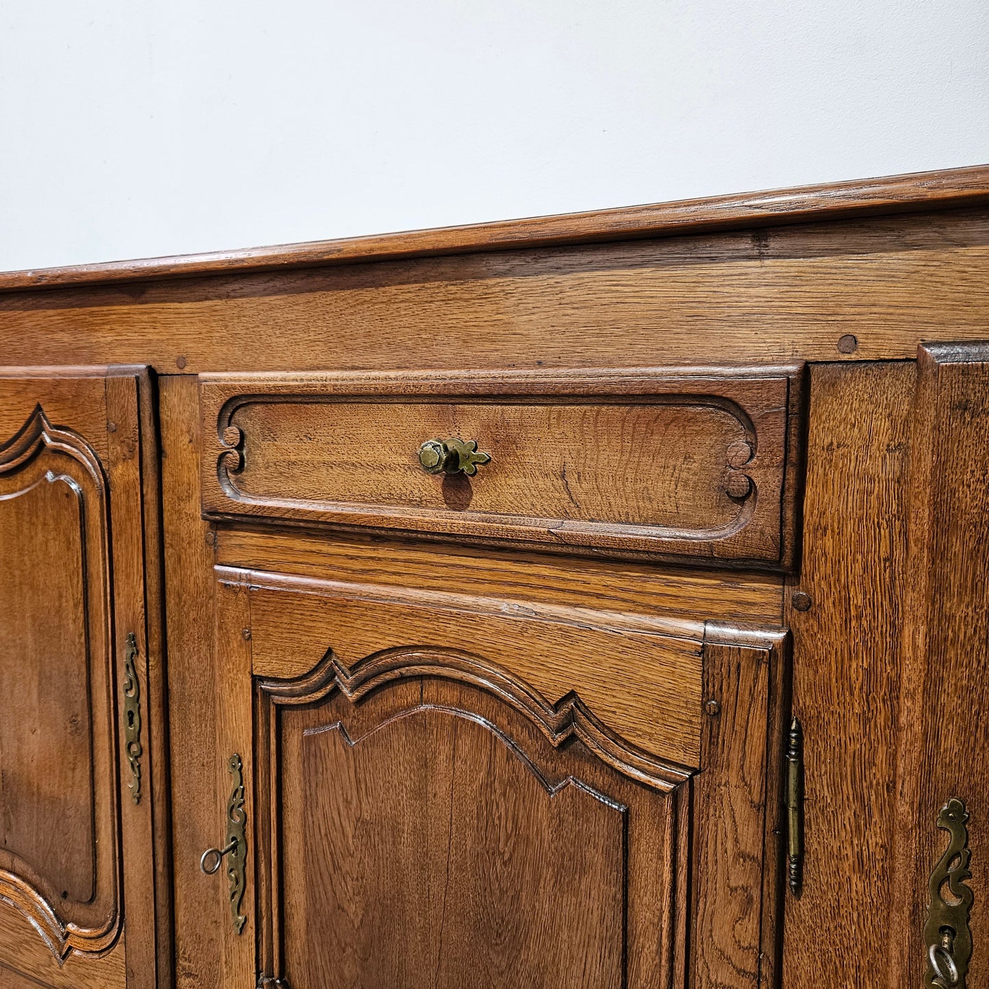 19th Century French Oak Three Door Sideboard