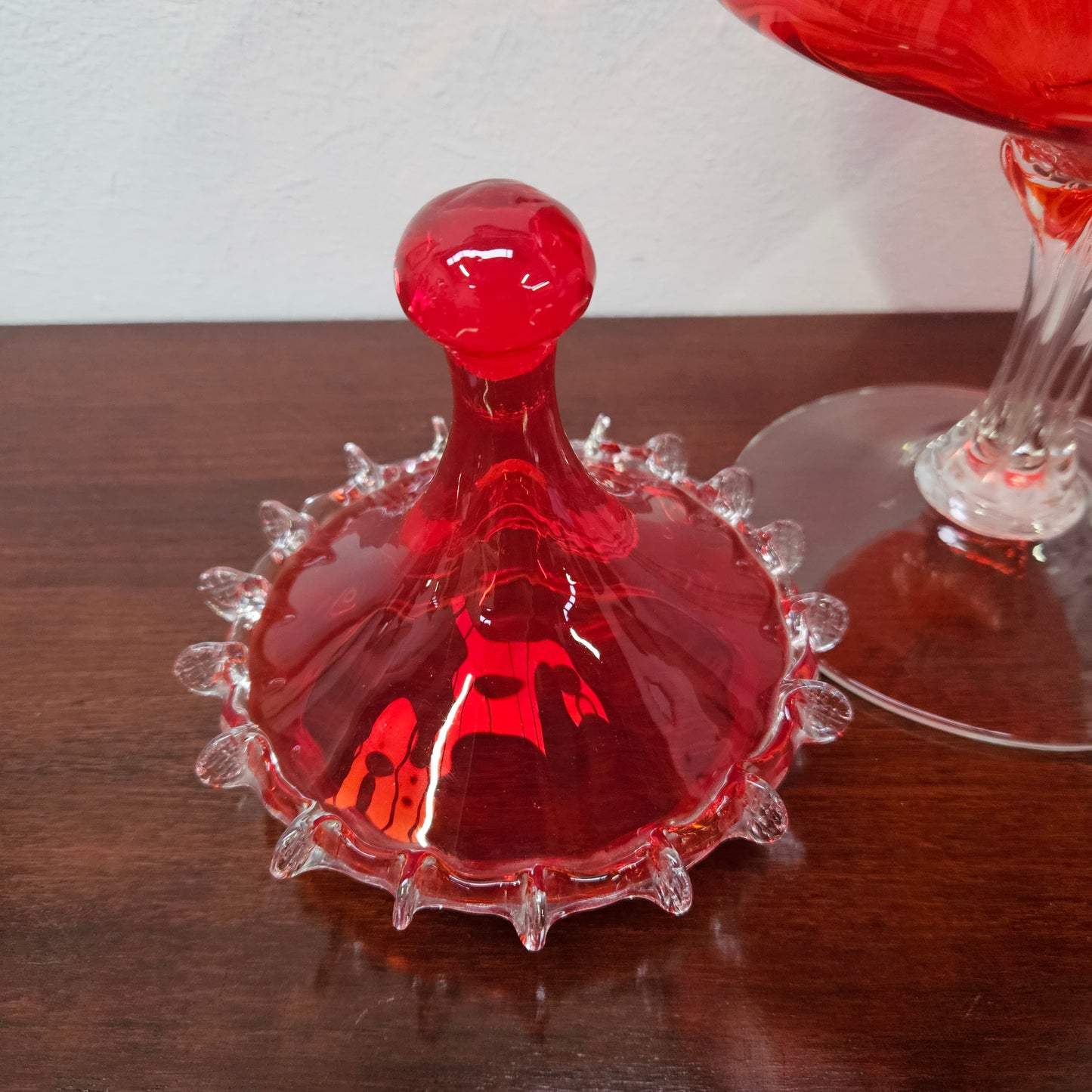 Vintage Italian Glass Apothecary Jar
