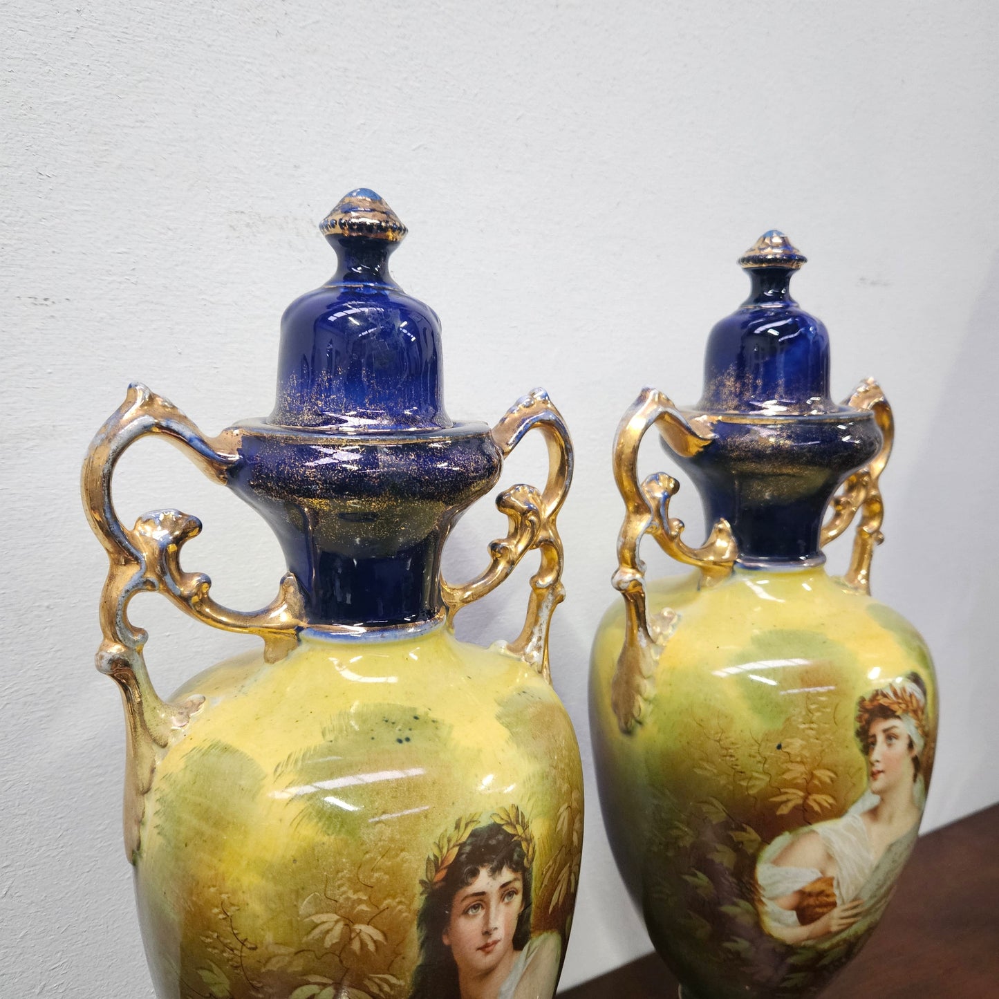 Stunning Pair of Decorative Victorian Vases.