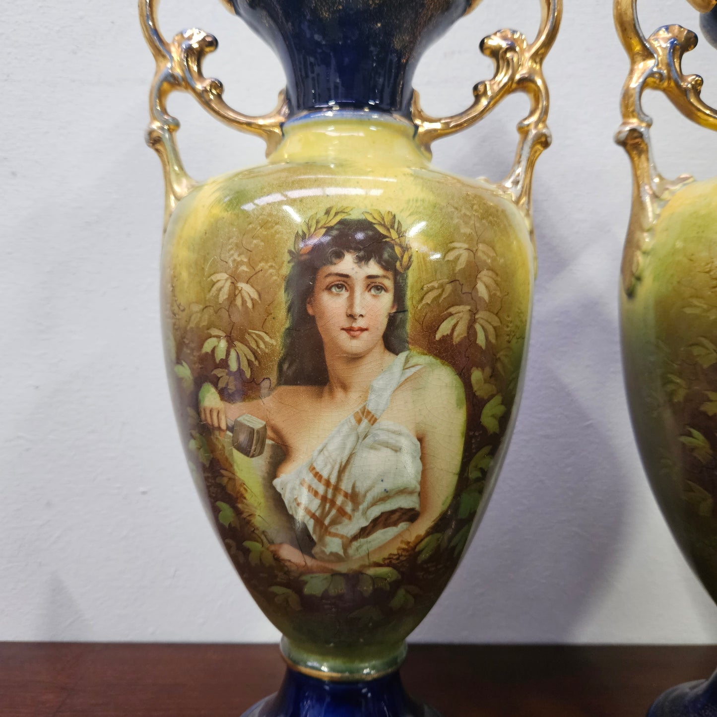 Stunning Pair of Decorative Victorian Vases.