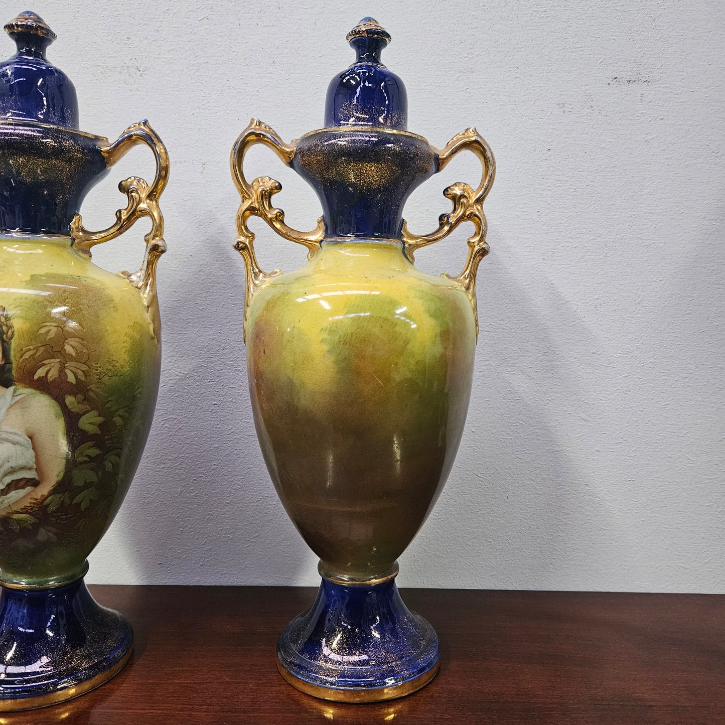 Stunning Pair of Decorative Victorian Vases.