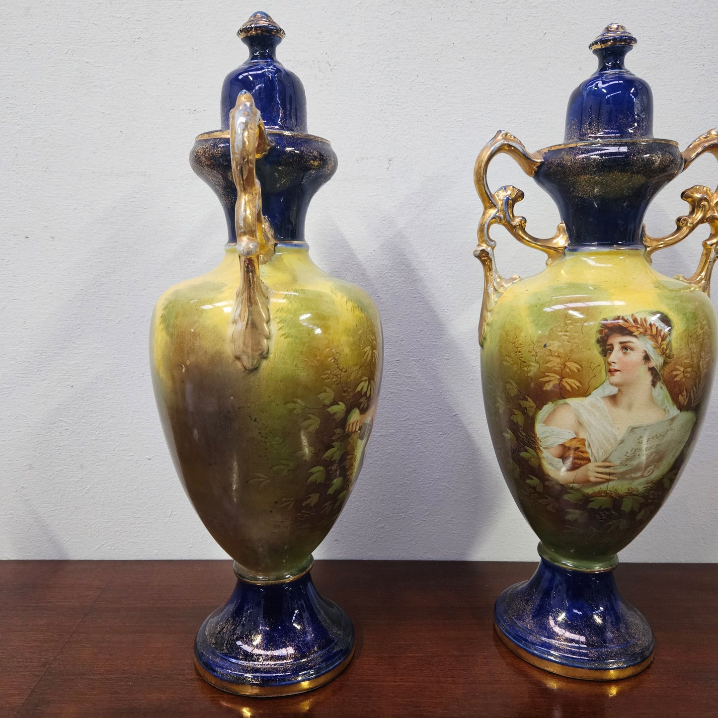 Stunning Pair of Decorative Victorian Vases.