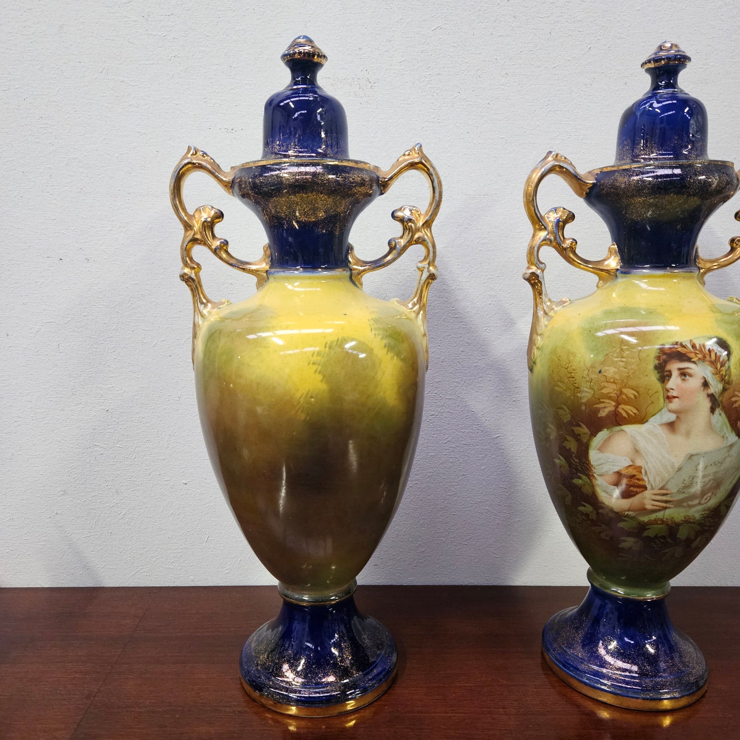 Stunning Pair of Decorative Victorian Vases.