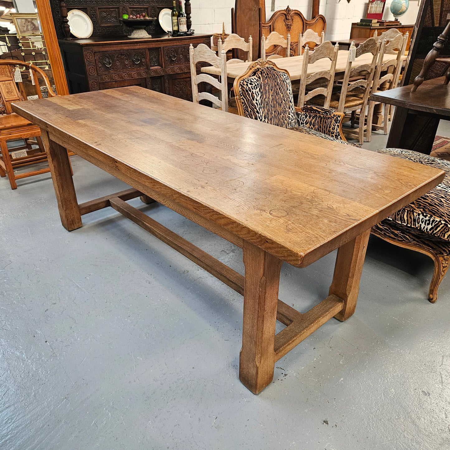 Solid French Oak Farmhouse Dining Table