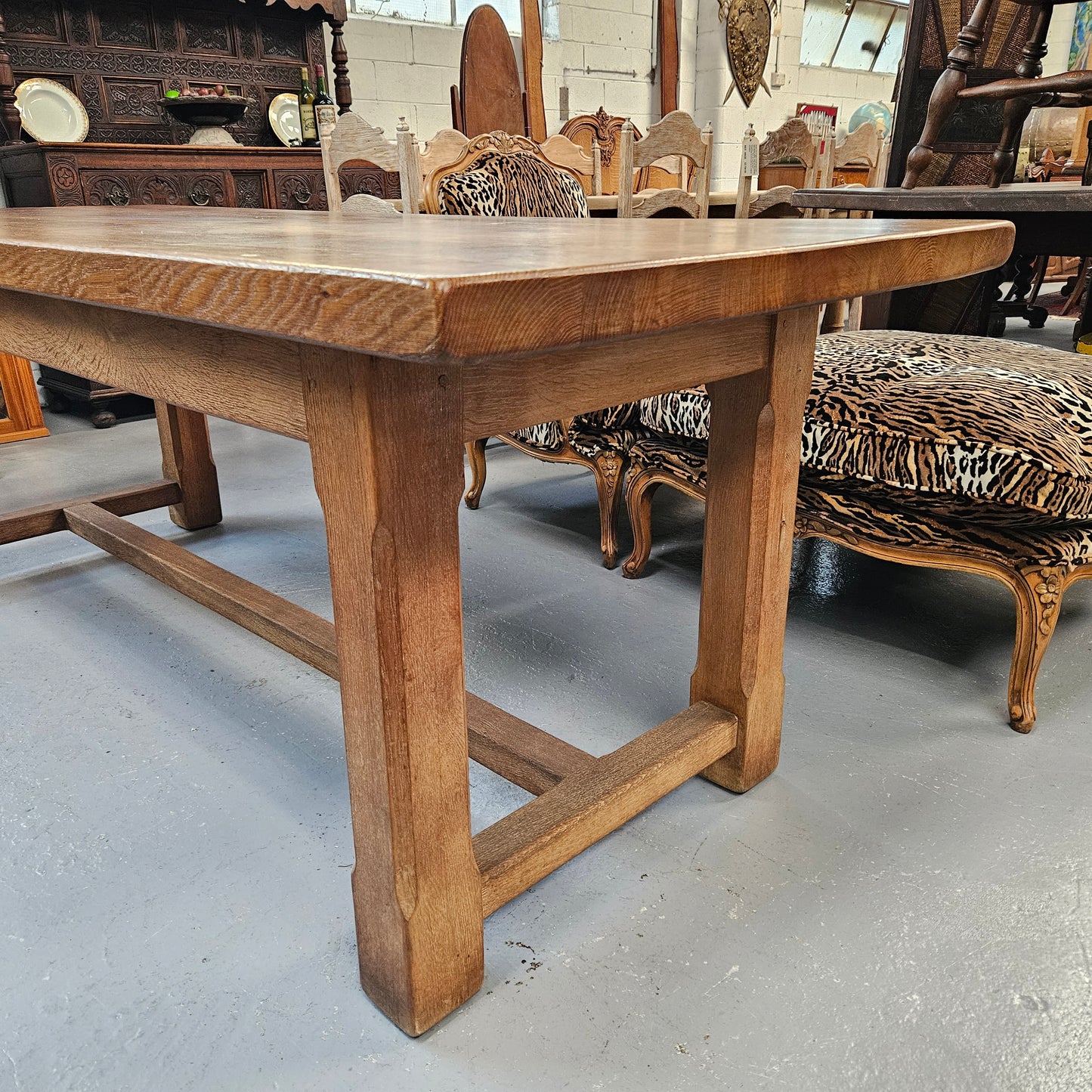 Solid French Oak Farmhouse Dining Table