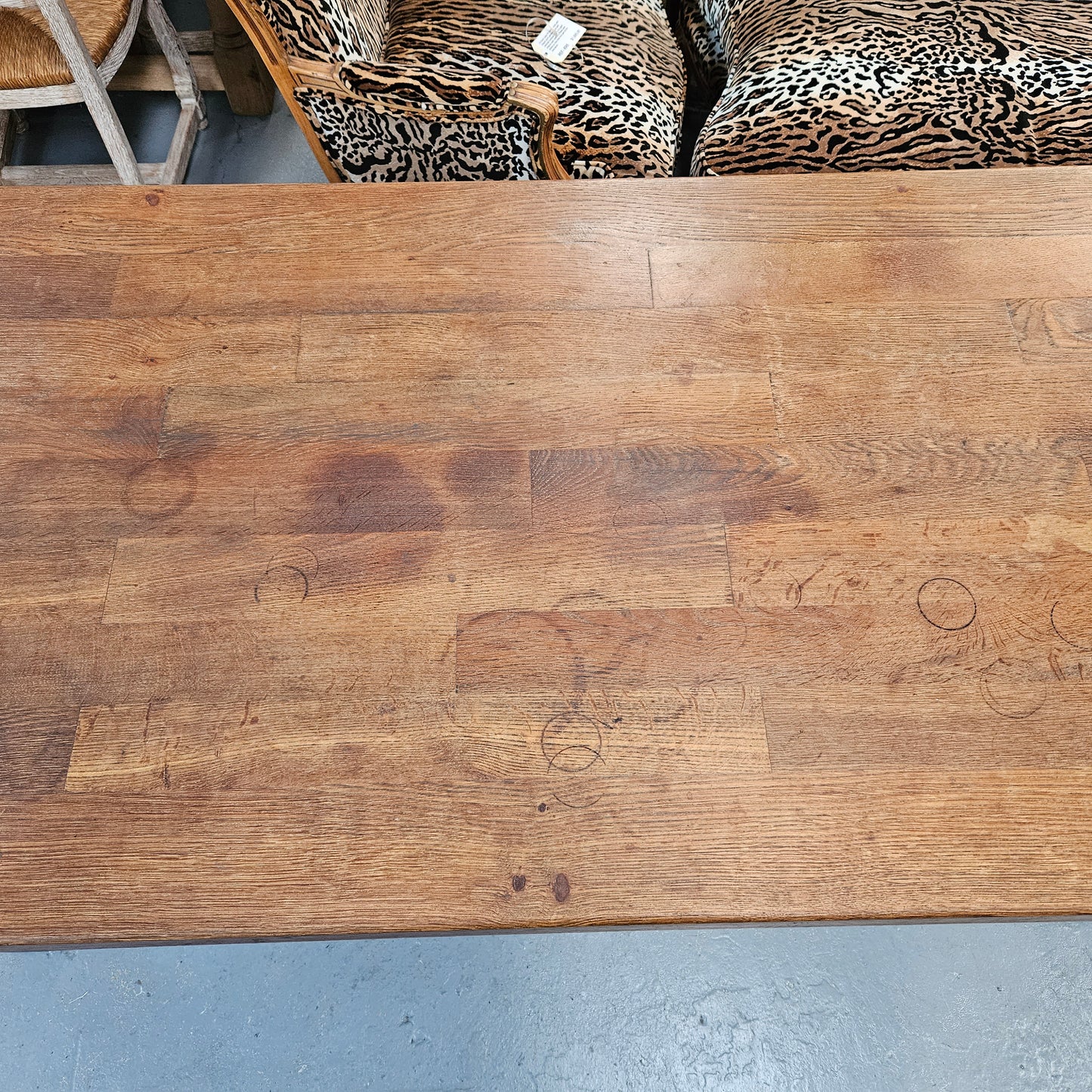 Solid French Oak Farmhouse Dining Table