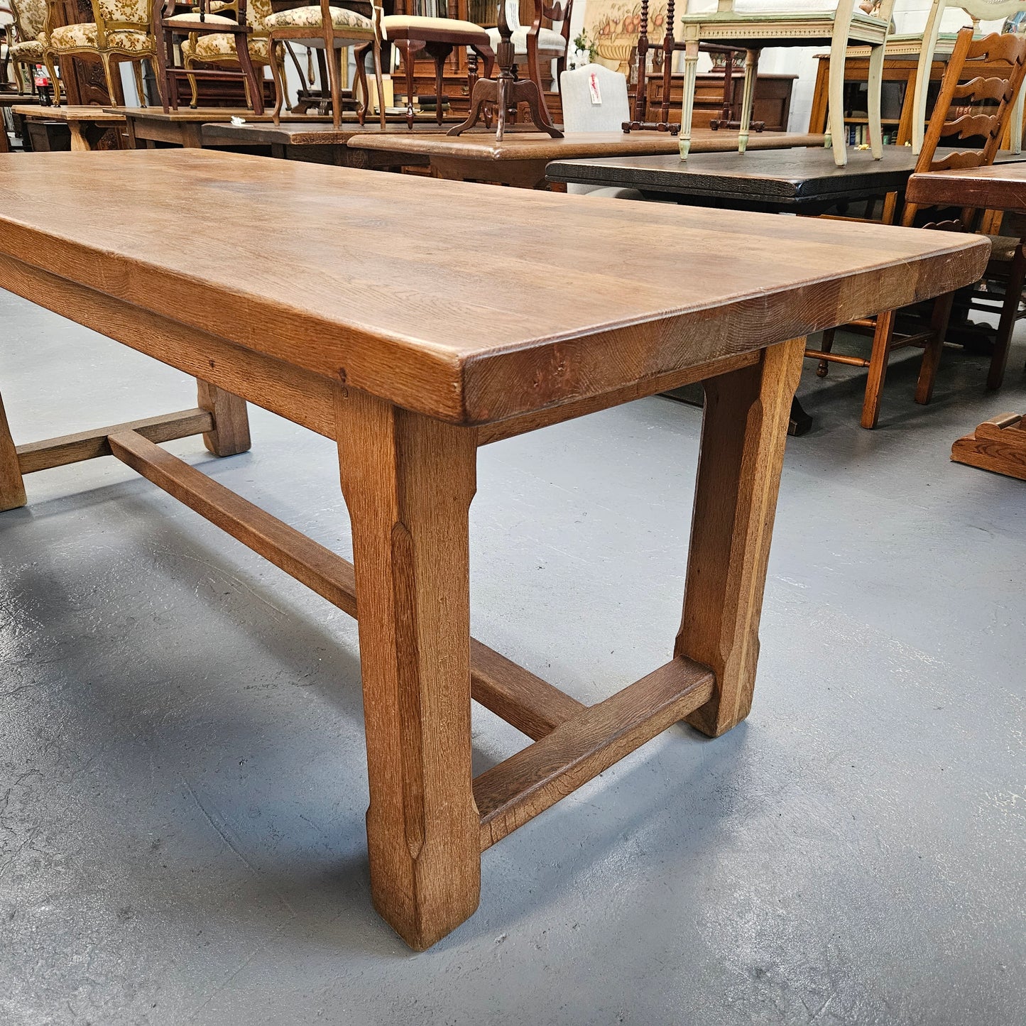 Solid French Oak Farmhouse Dining Table