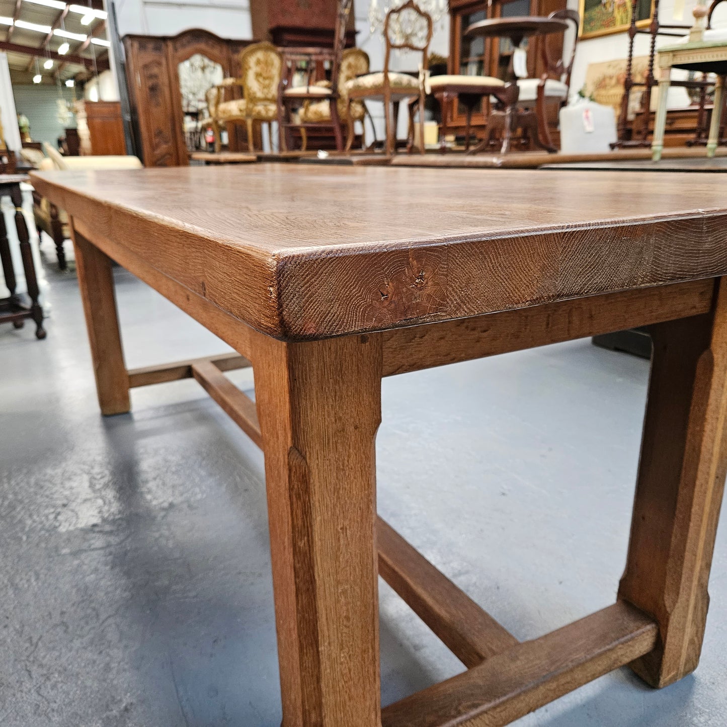 Solid French Oak Farmhouse Dining Table