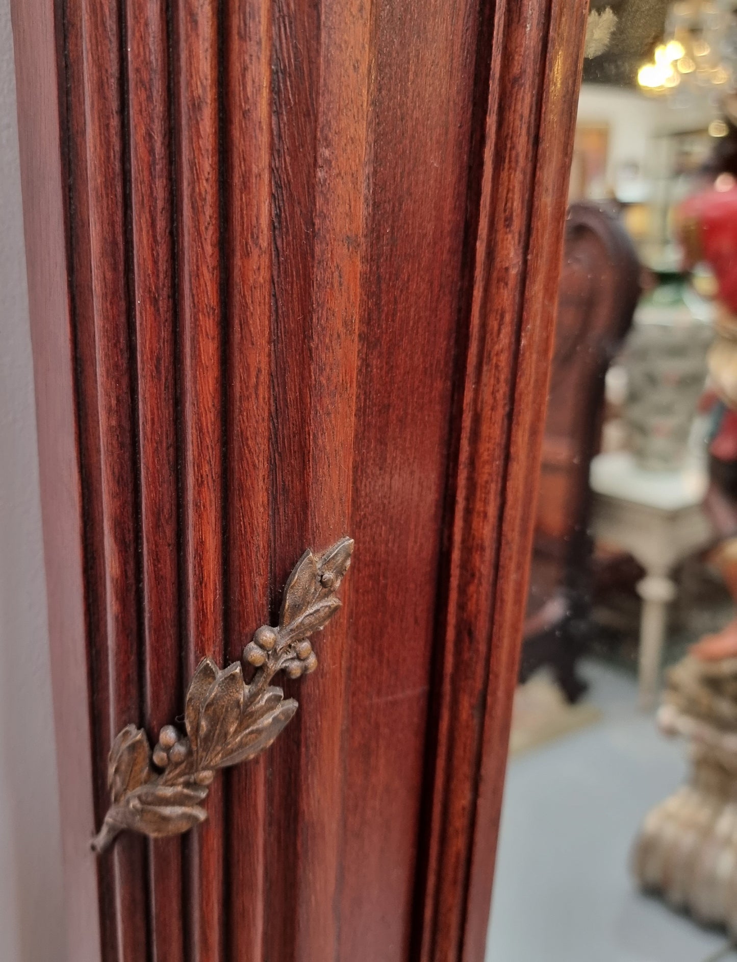 Mahogany Louis XVI Style Mantle Mirror