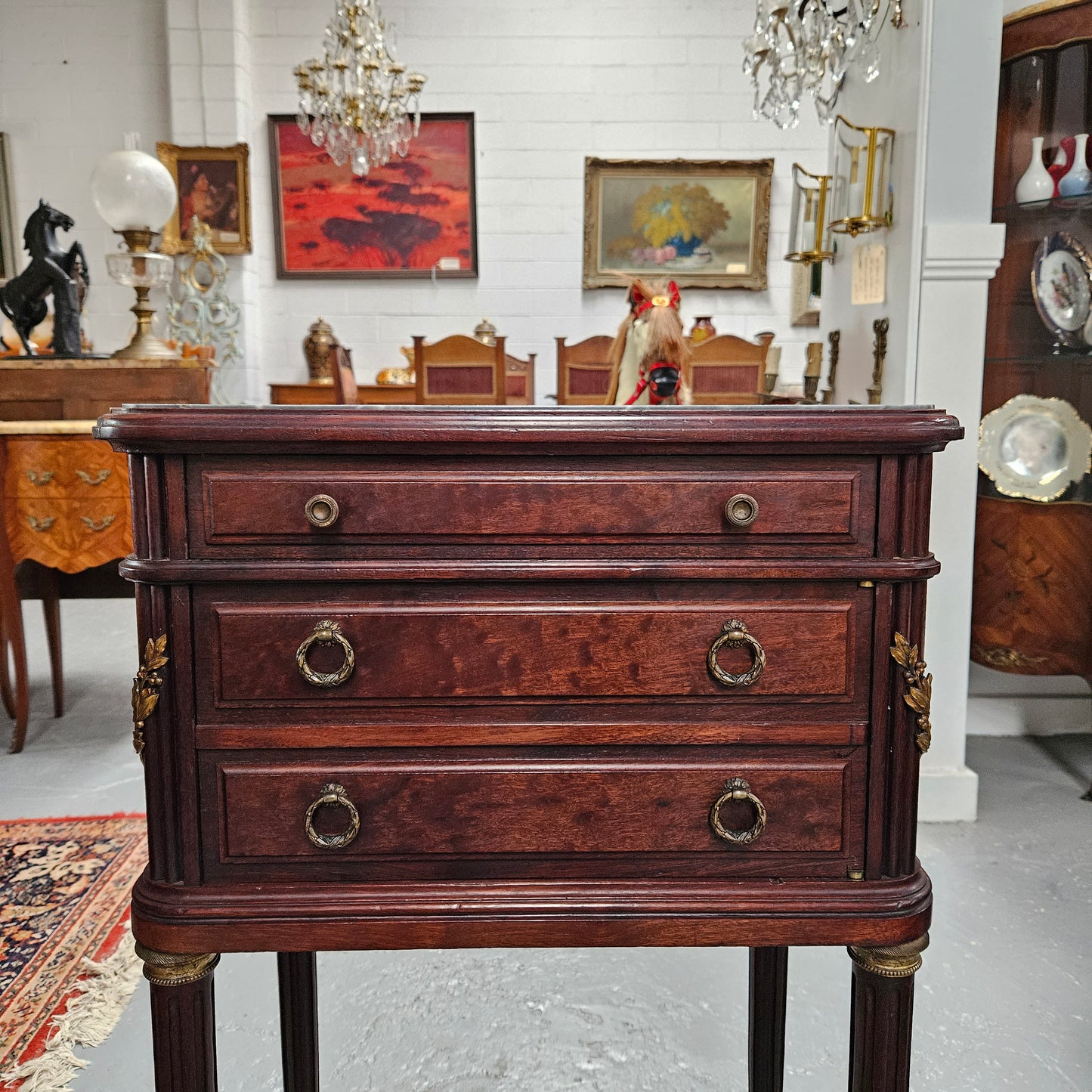 Louis XVI Style Walnut Side Table