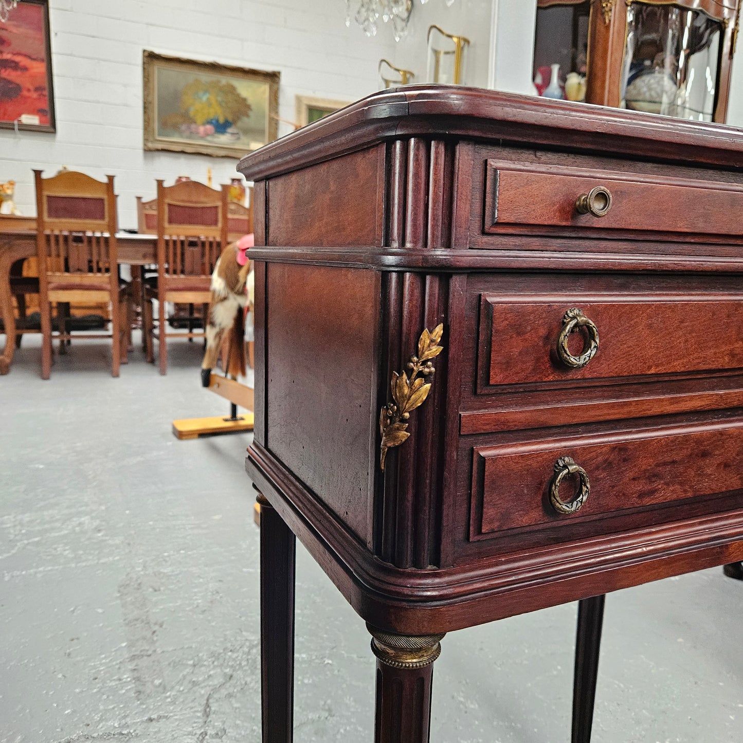 Louis XVI Style Walnut Side Table