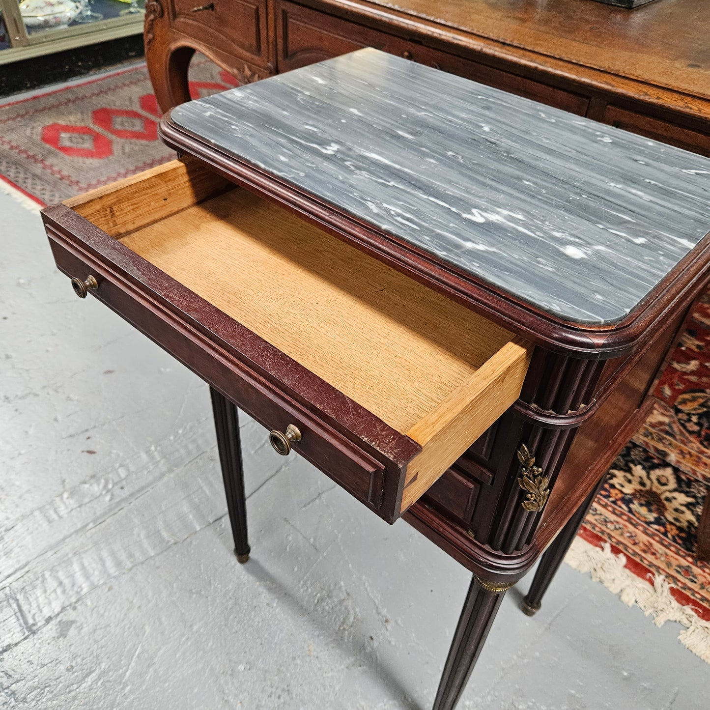 Louis XVI Style Walnut Side Table