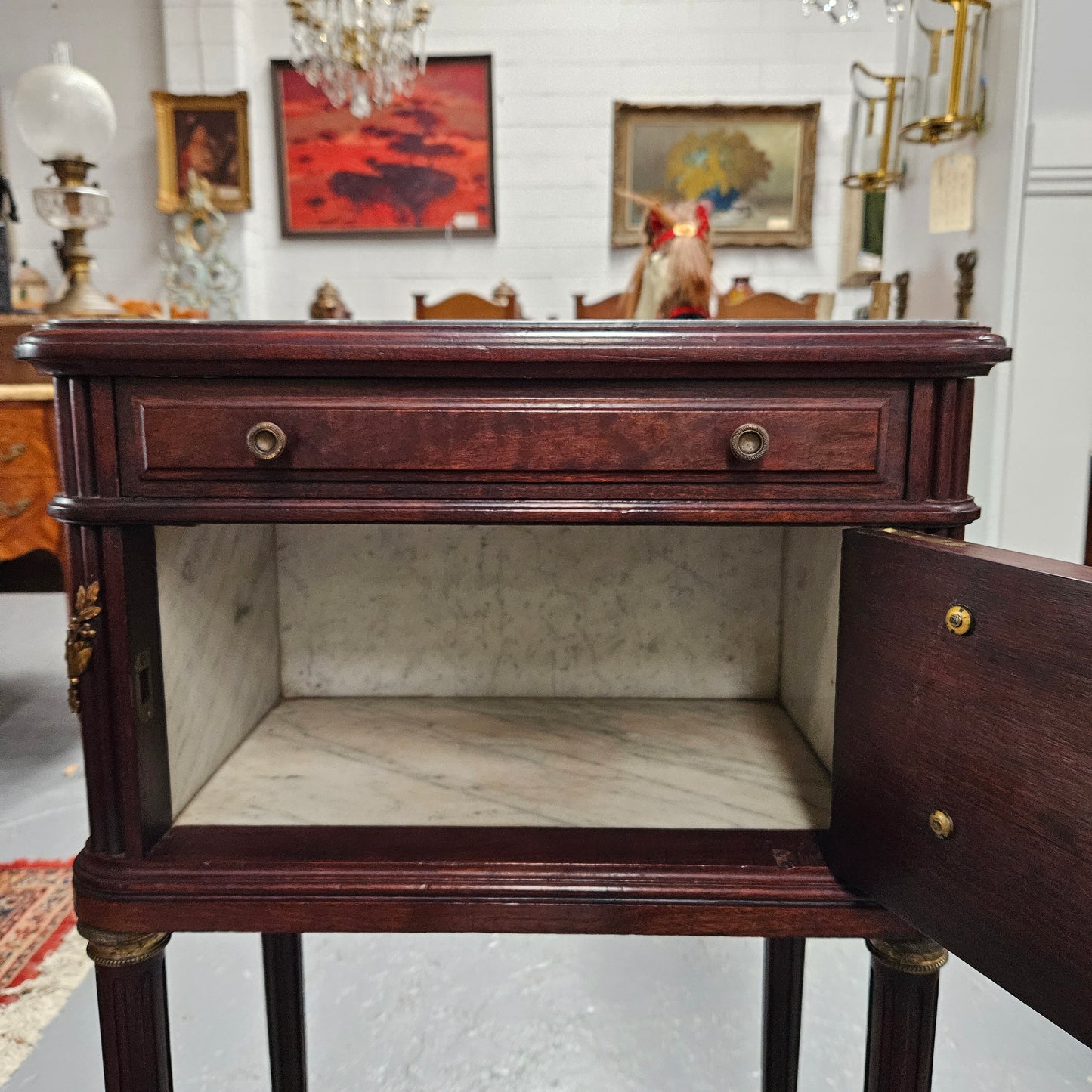Louis XVI Style Walnut Side Table
