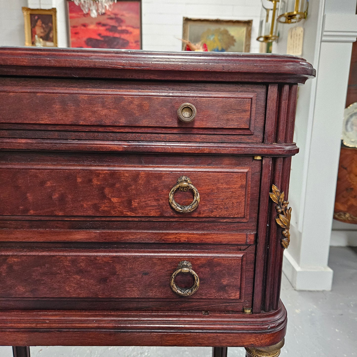 Louis XVI Style Walnut Side Table