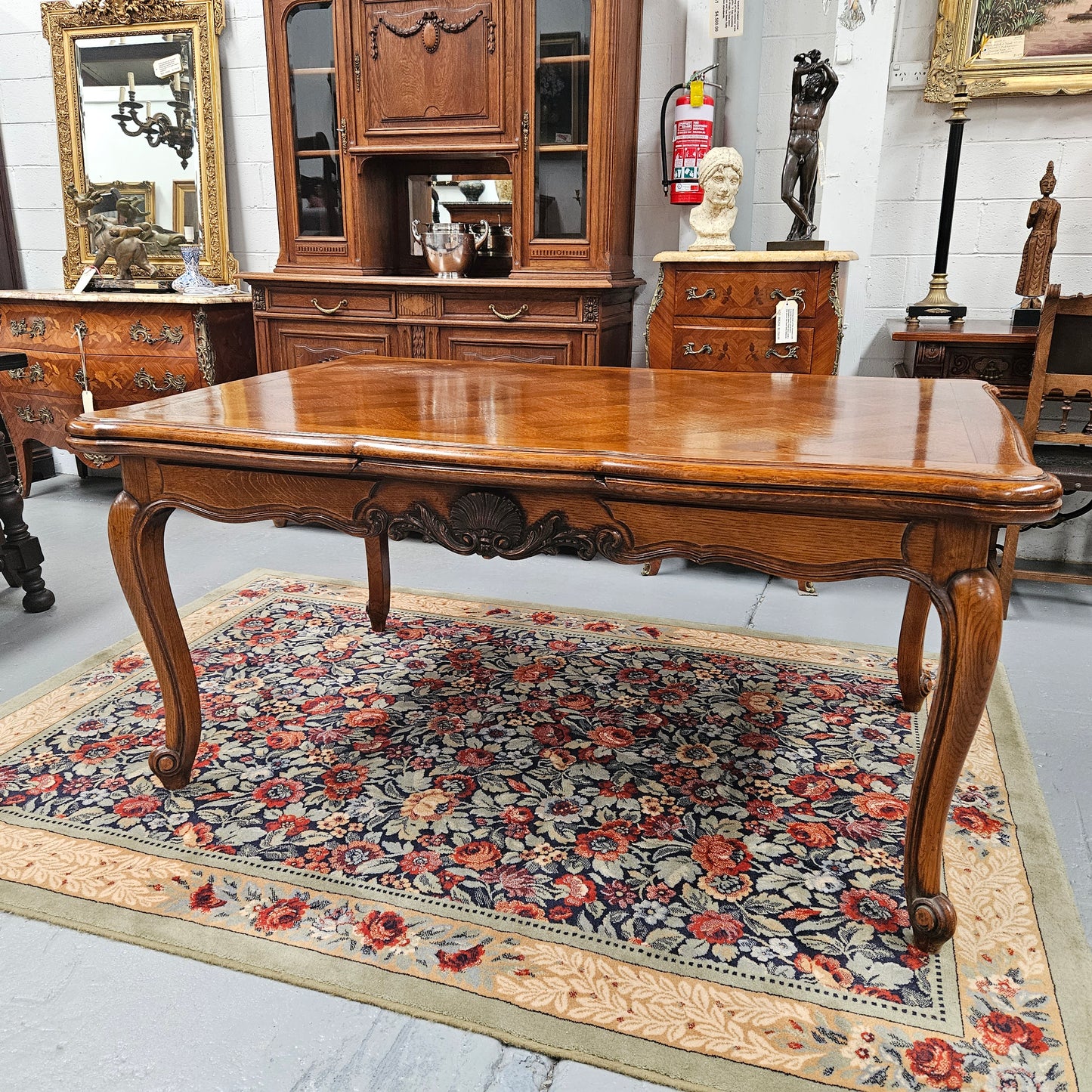 Antique Louis XV Style Parquetry Dining Table