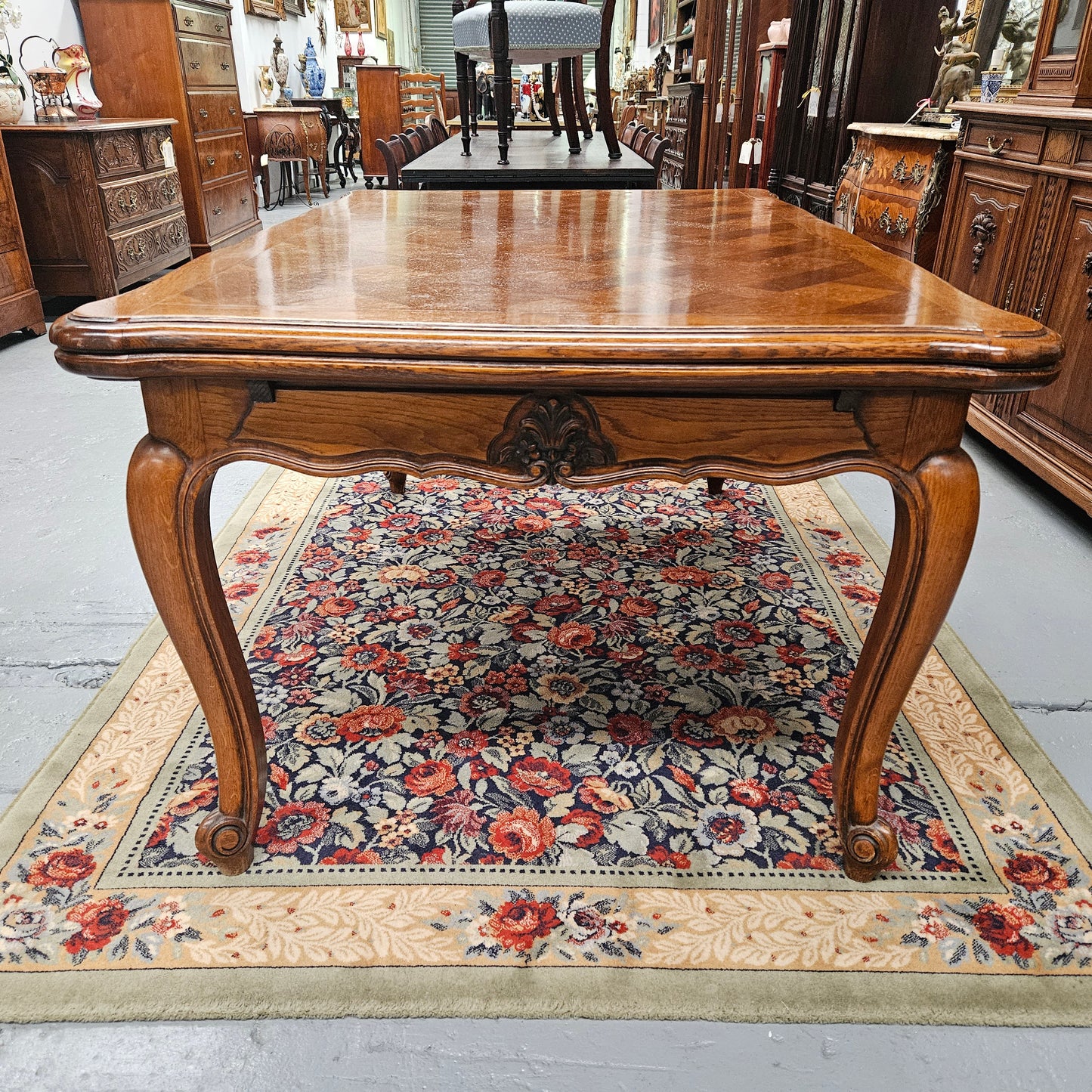 Antique Louis XV Style Parquetry Dining Table