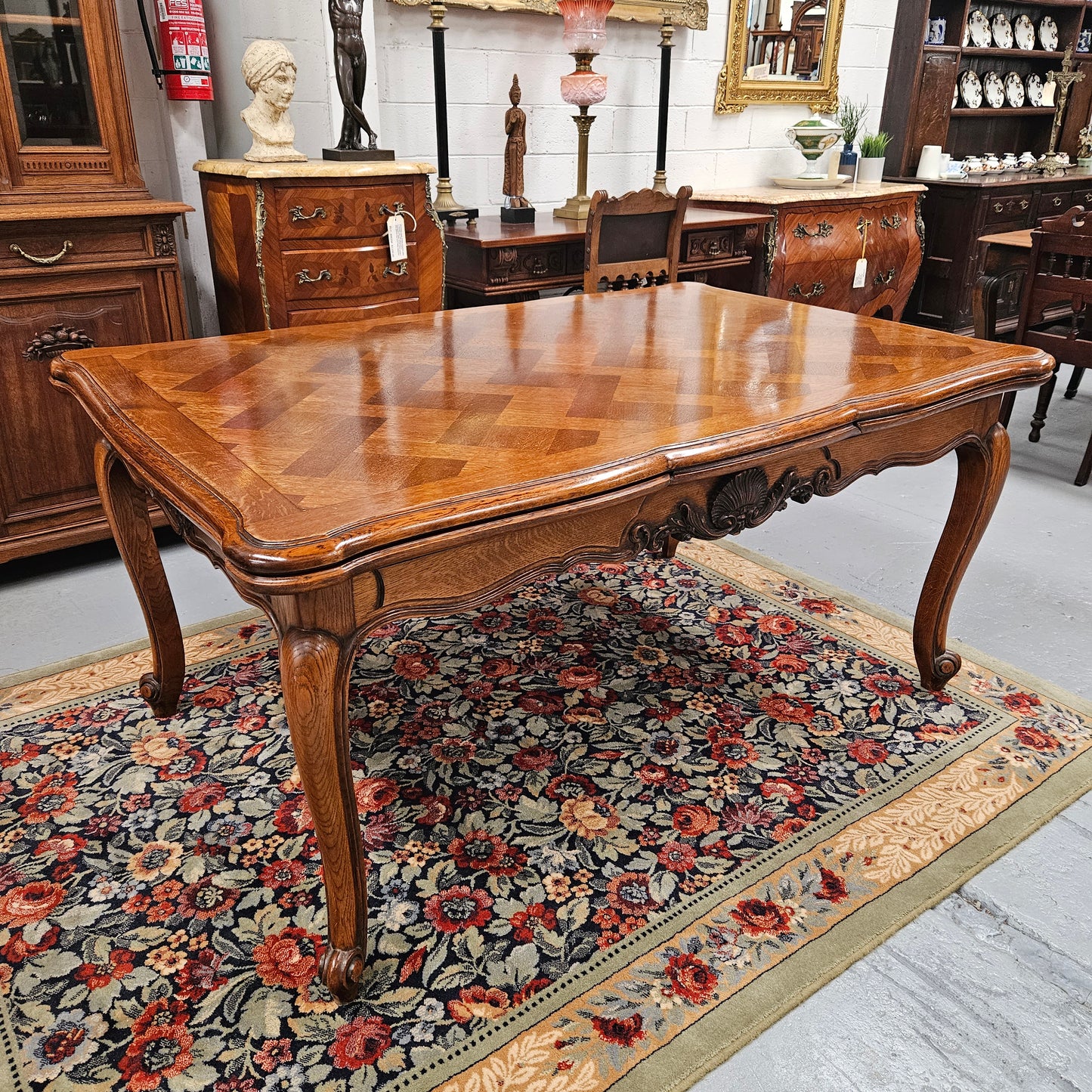 Antique Louis XV Style Parquetry Dining Table