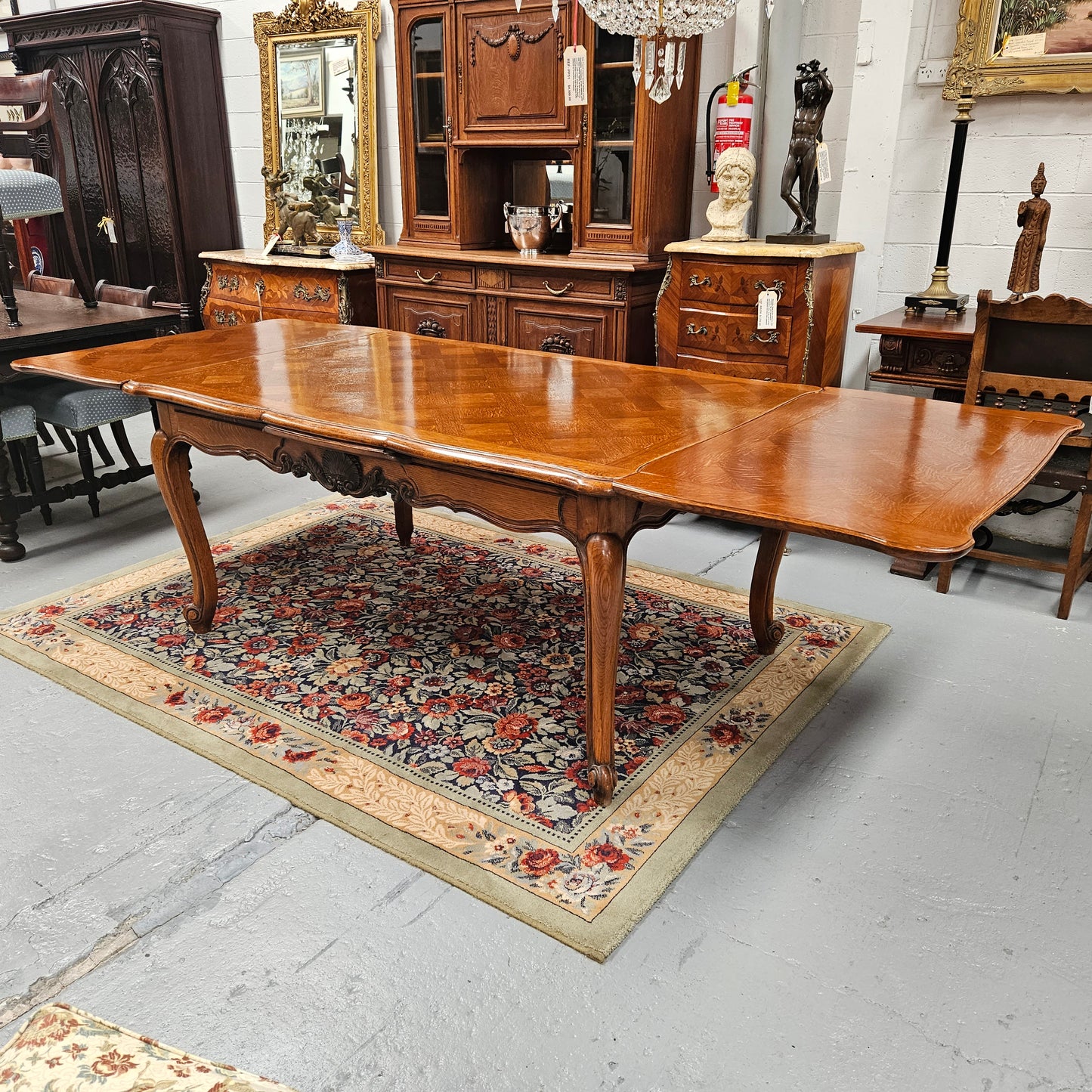 Antique Louis XV Style Parquetry Dining Table