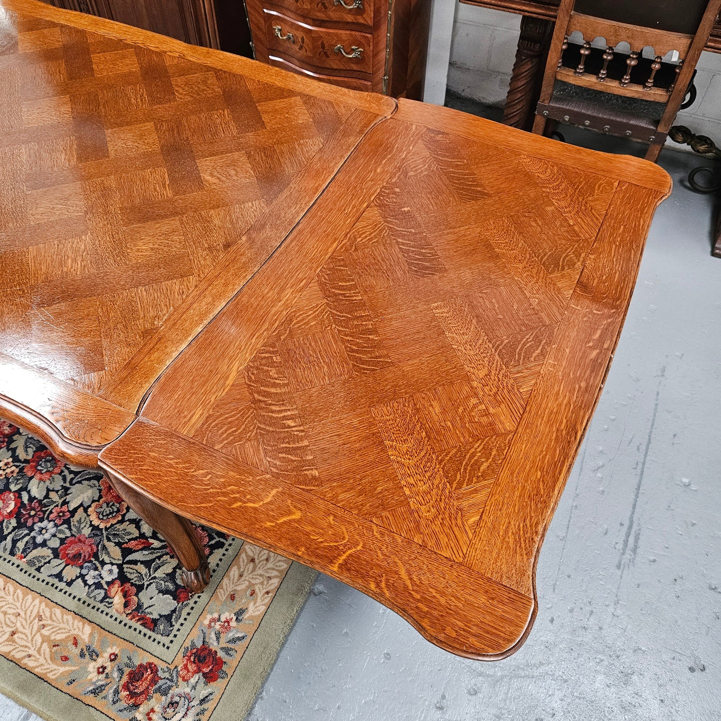 Antique Louis XV Style Parquetry Dining Table