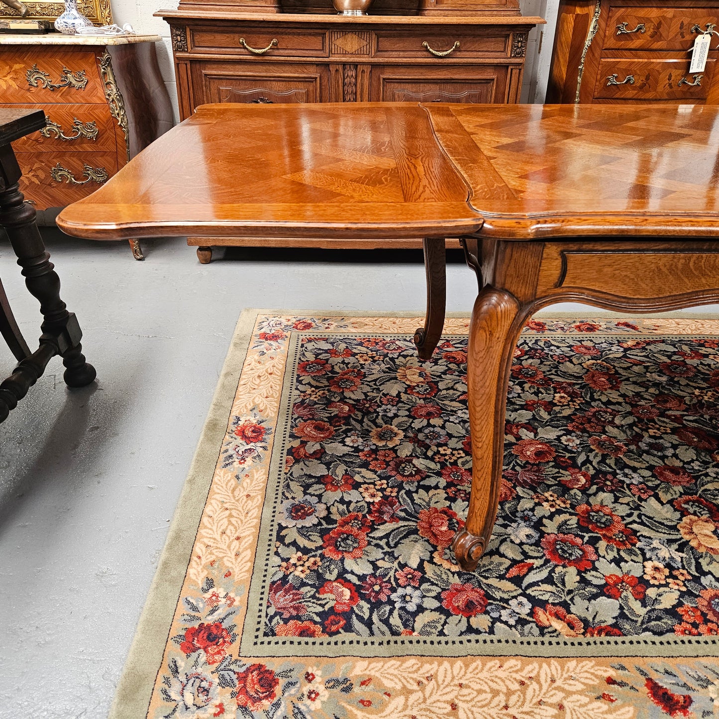 Antique Louis XV Style Parquetry Dining Table
