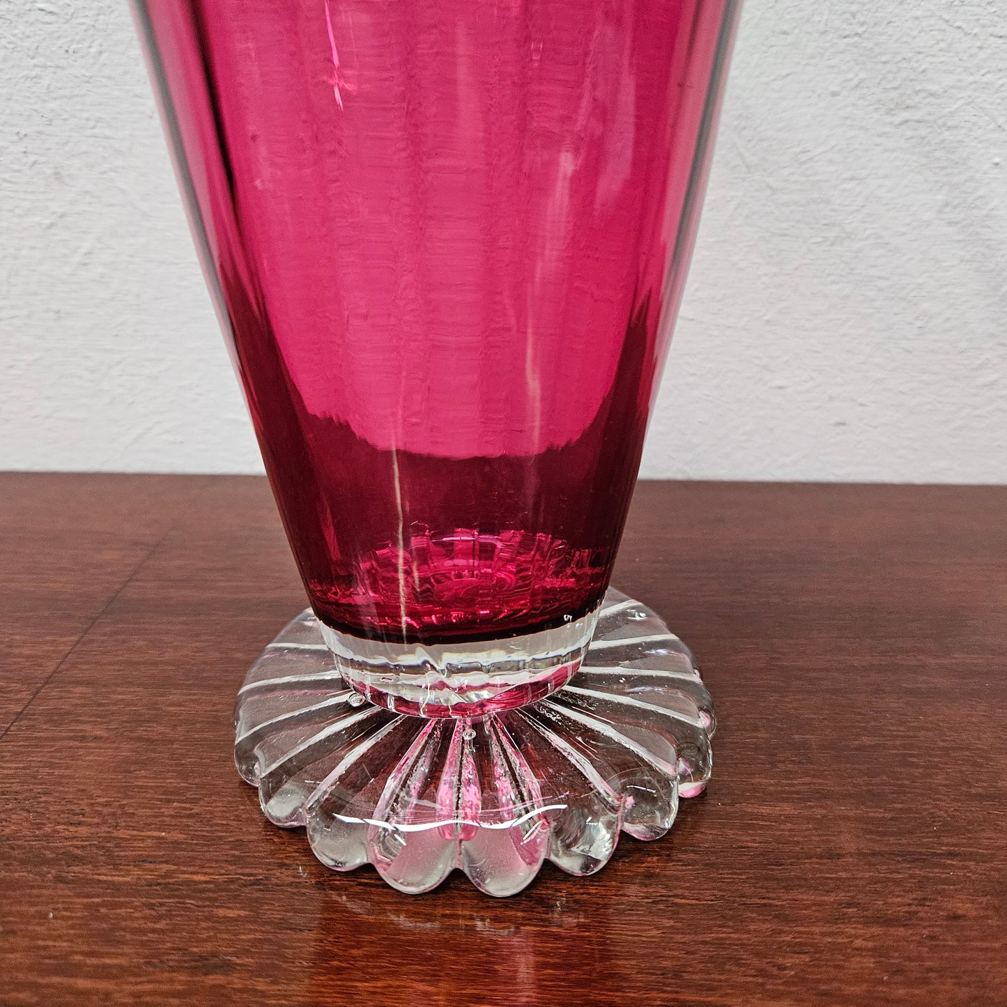 Charming Ruby Glass Basket/Vase
