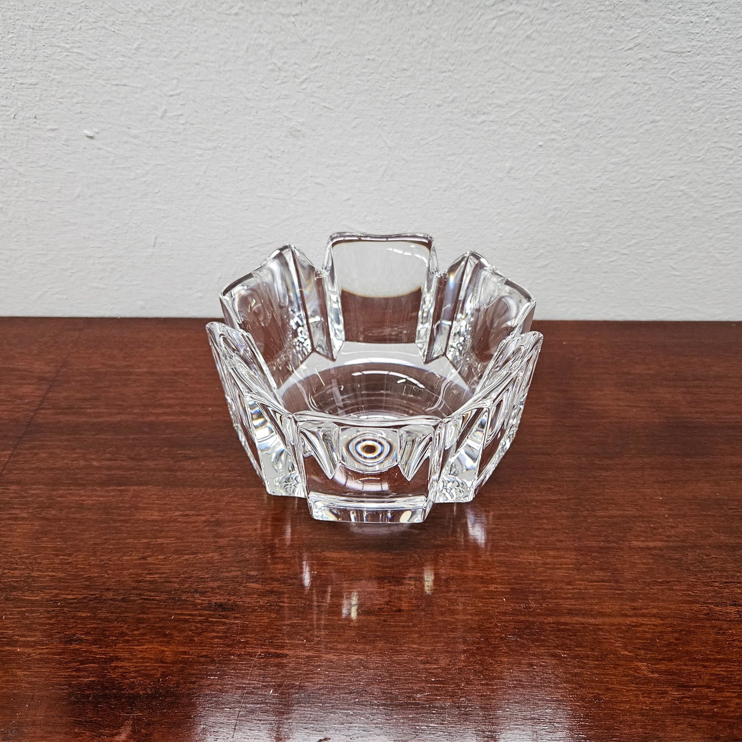 Orrefors "Corona" by Lars Hellsten Crystal Bowl