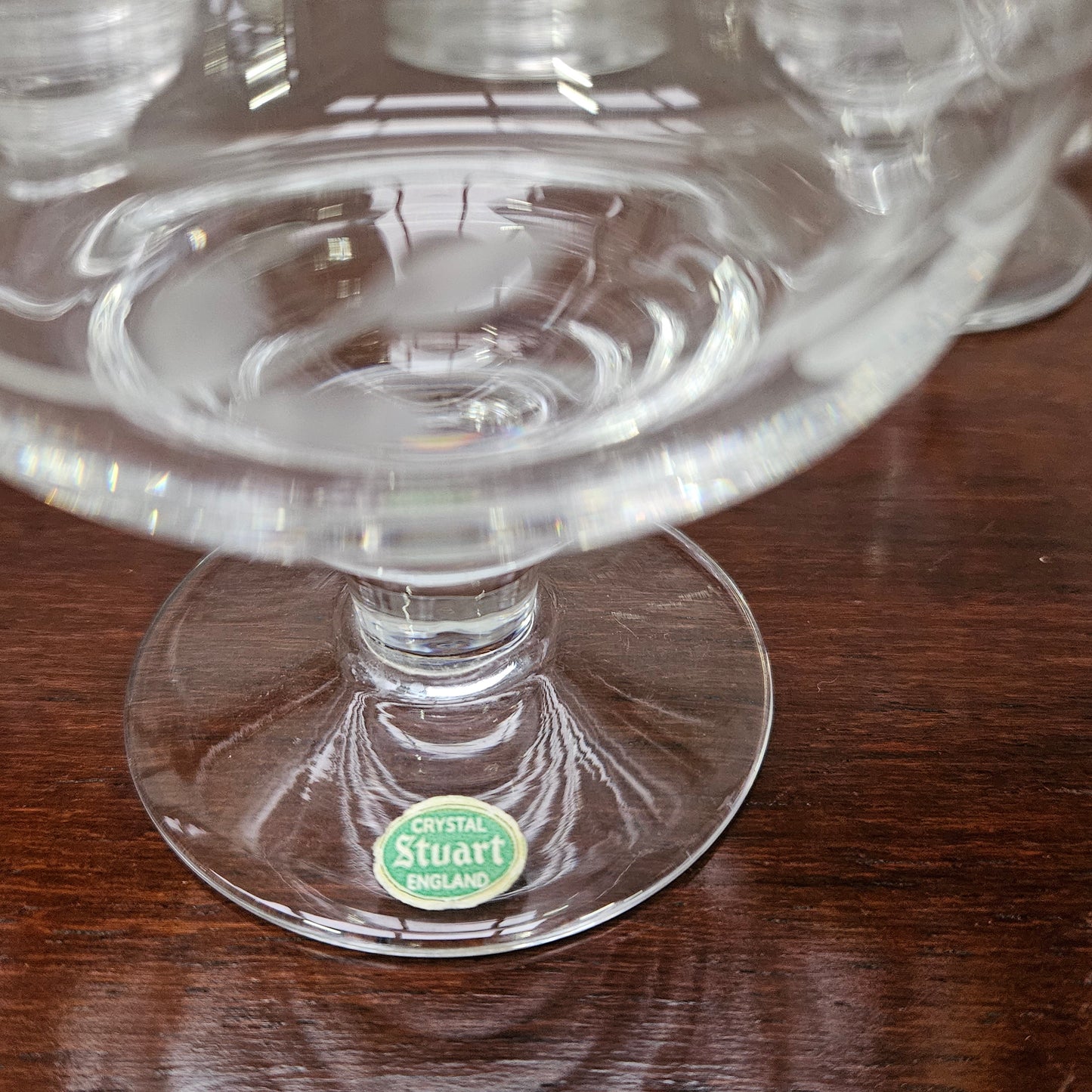 Vintage Set of Six Stuart Crystal Sweet Bowls