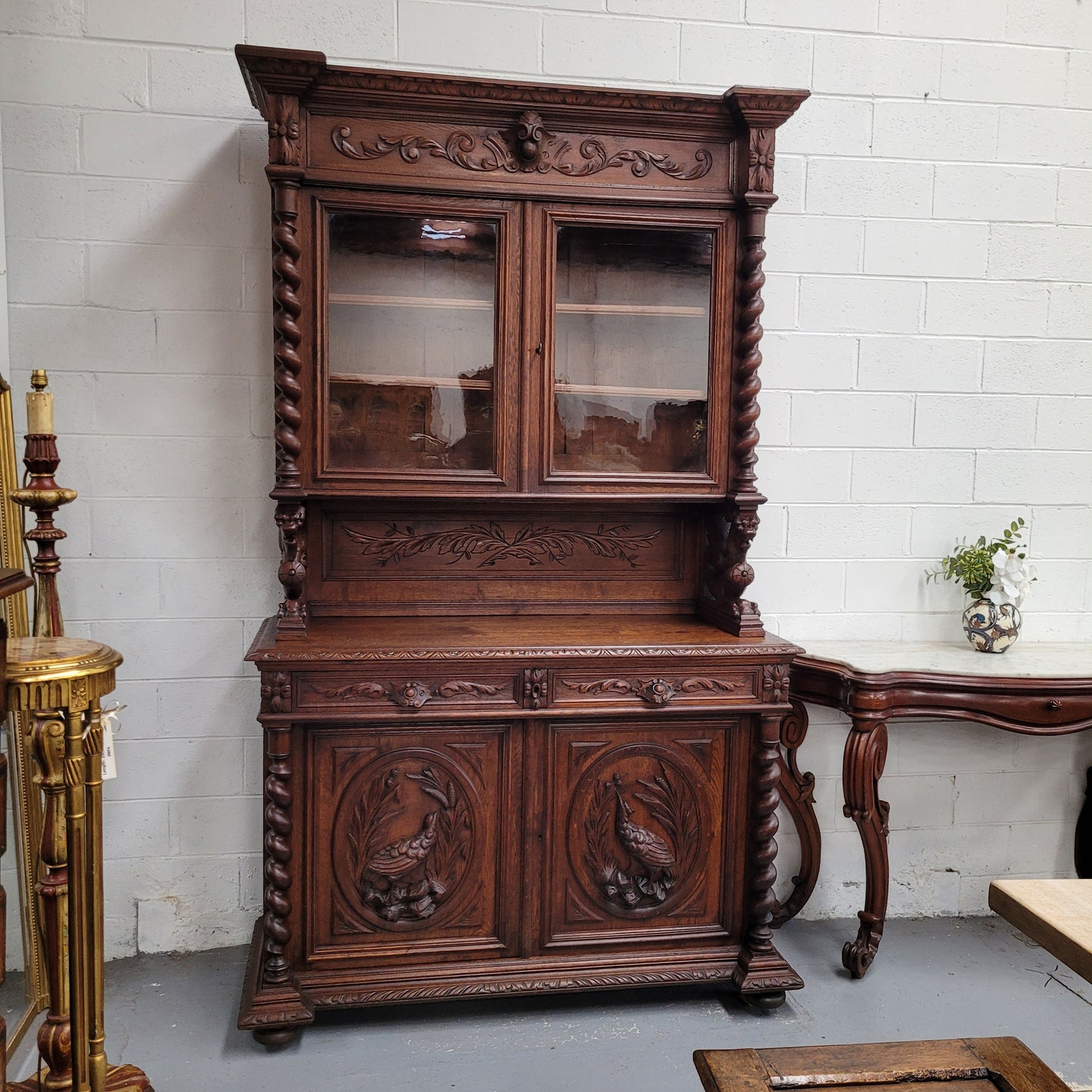 Renaissance Style French Oak Buffet De Corp With Impressive Carvings