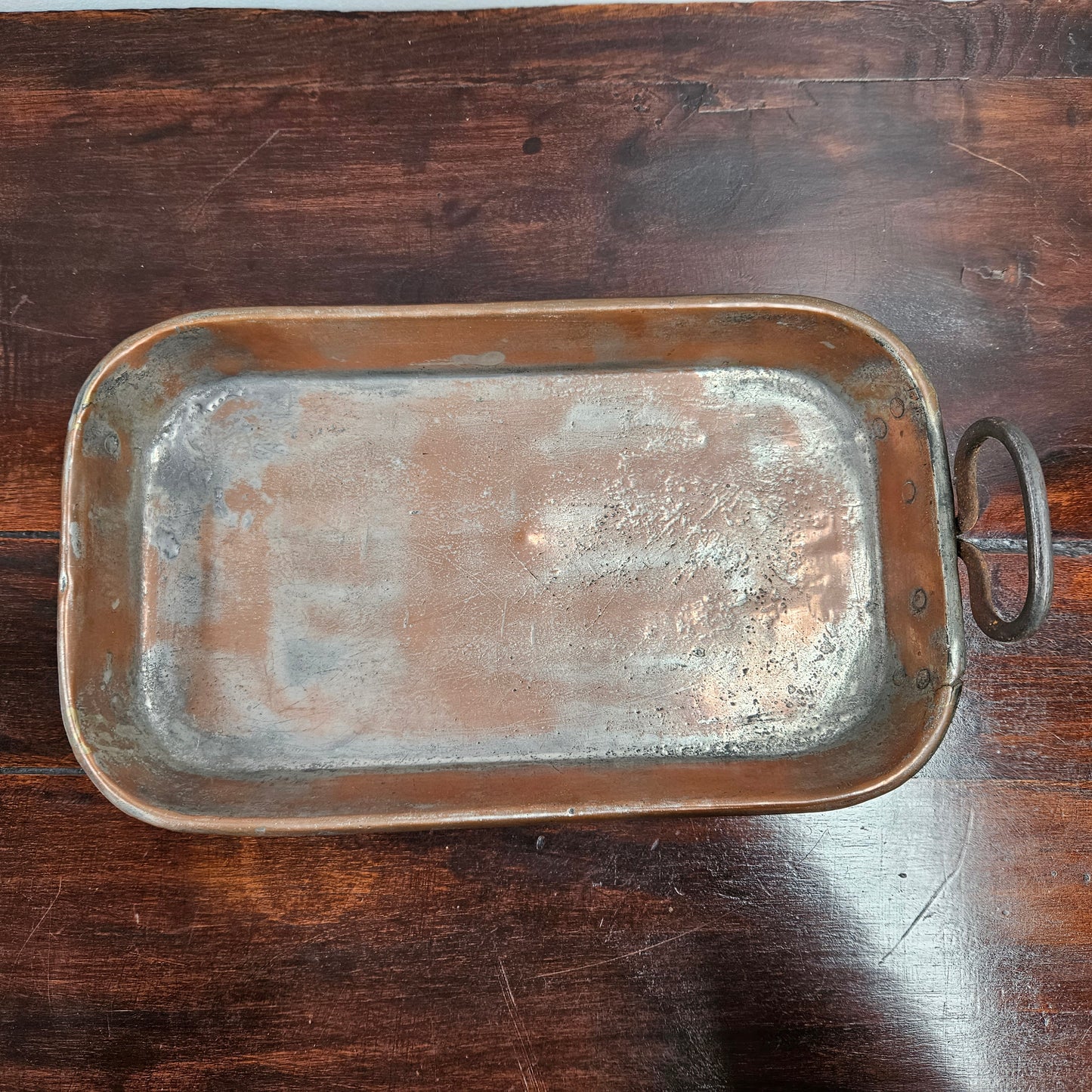 Antique Copper Rectangle Pan