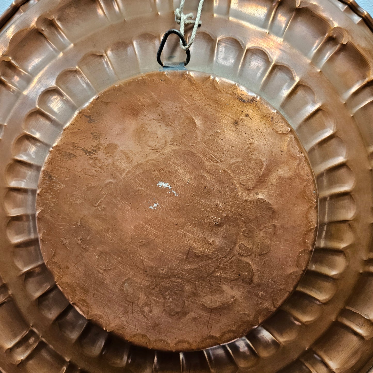 Antique Copper Repousse Worked Charger Plate