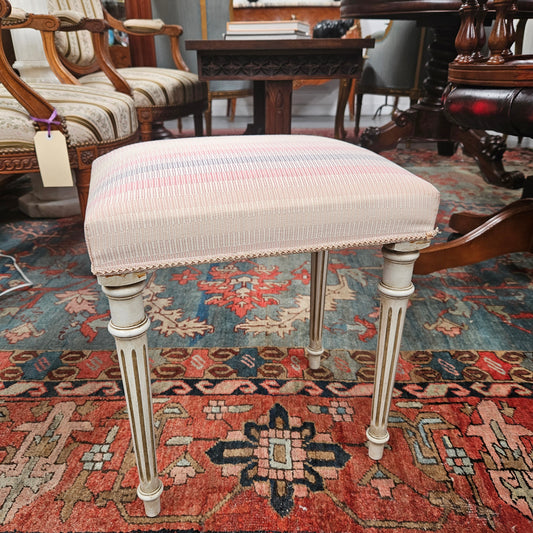 Louis XVI Style Upholstered Stool