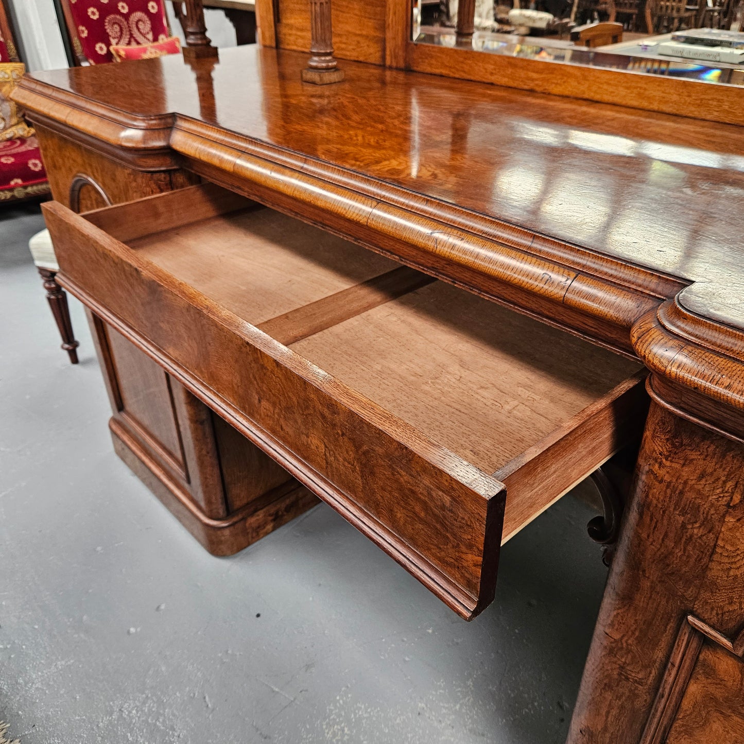 Stunning Pollard Oak Mid Victorian Sideboard of Pleasing Proportions