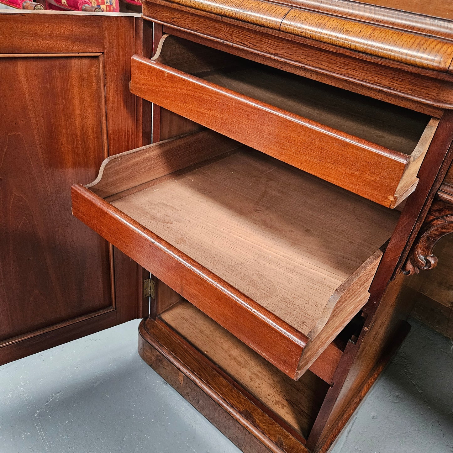 Stunning Pollard Oak Mid Victorian Sideboard of Pleasing Proportions
