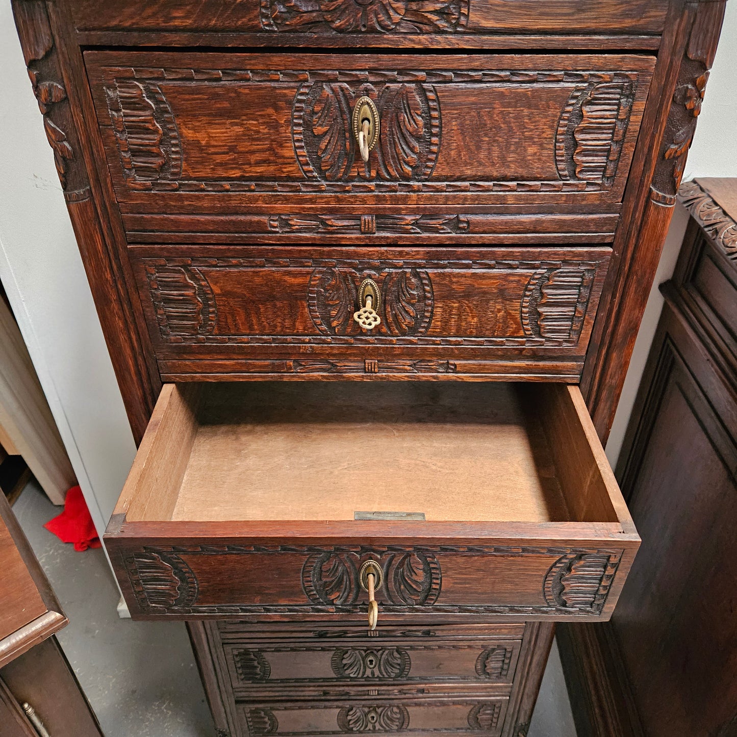 Breton French Oak Seven Drawer Semainier