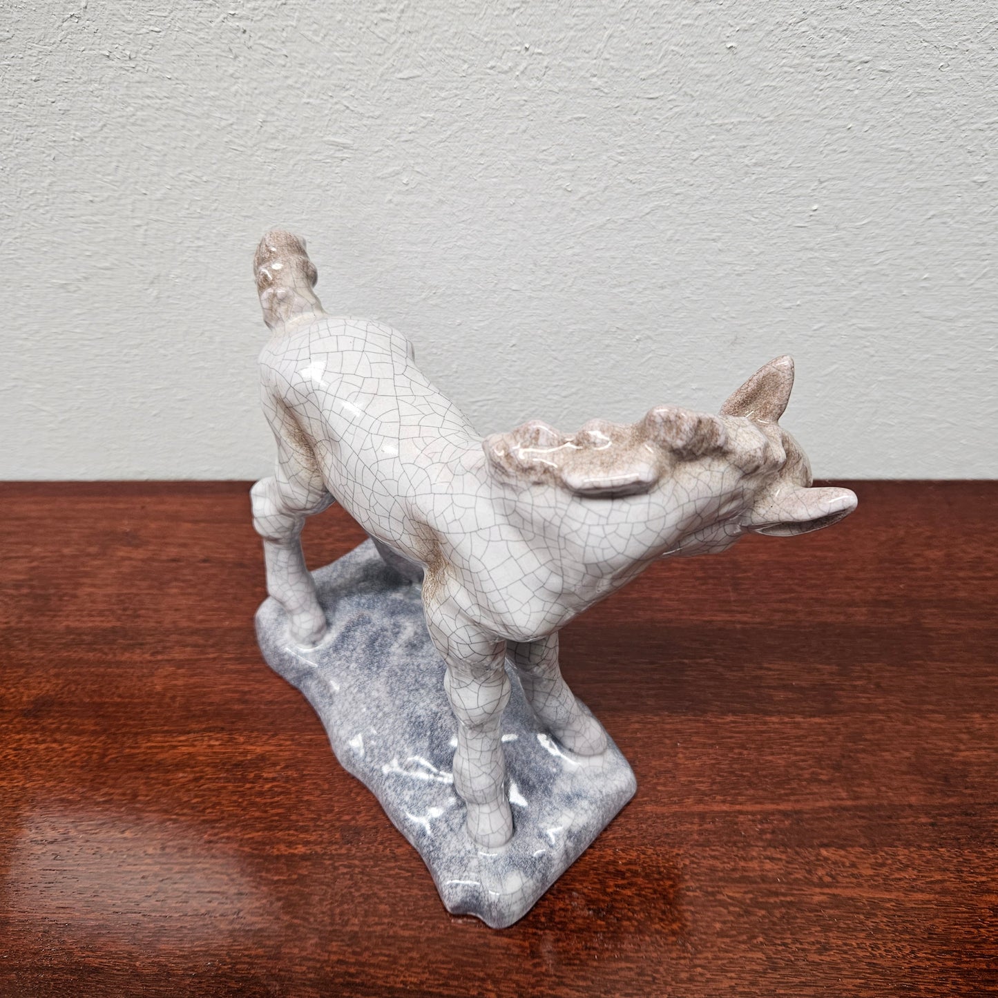 Vintage Majolica Horse Statue