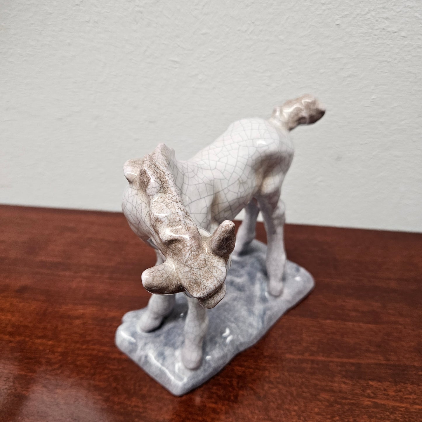Vintage Majolica Horse Statue