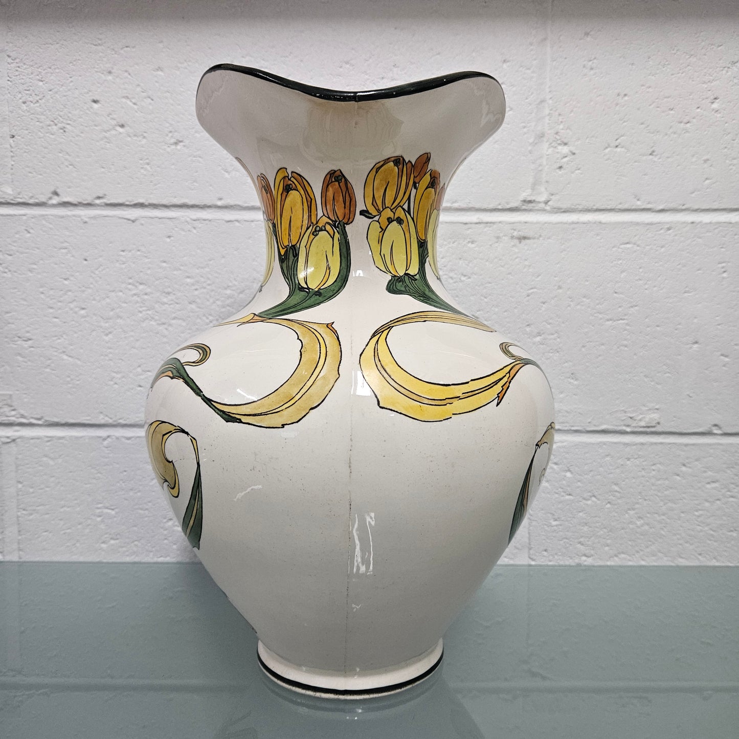 Large Antique Art Nouveau Pottery Jug