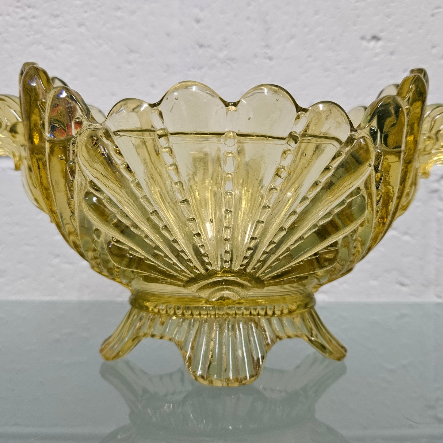 Victorian Citrine Glass Bowl