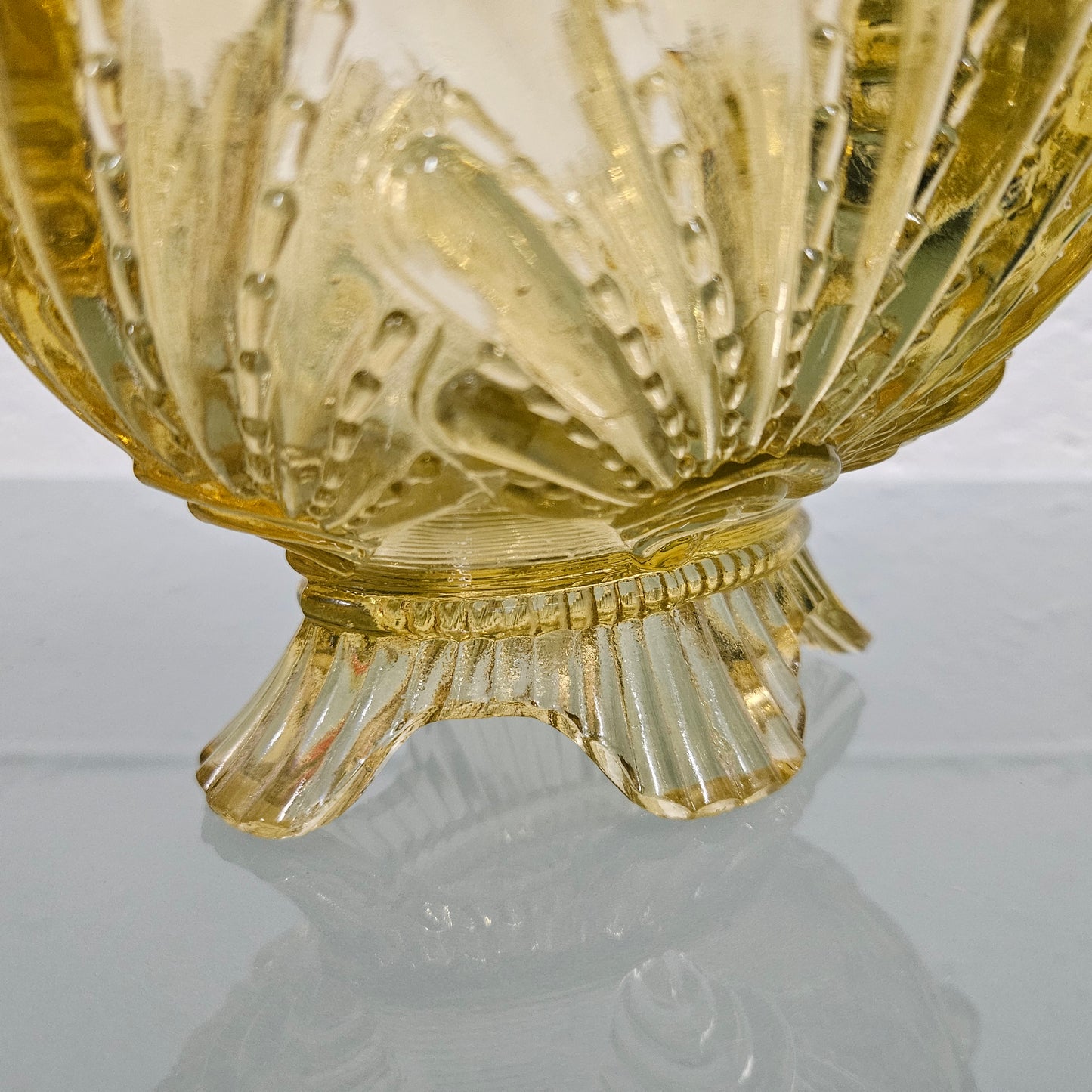 Victorian Citrine Glass Bowl