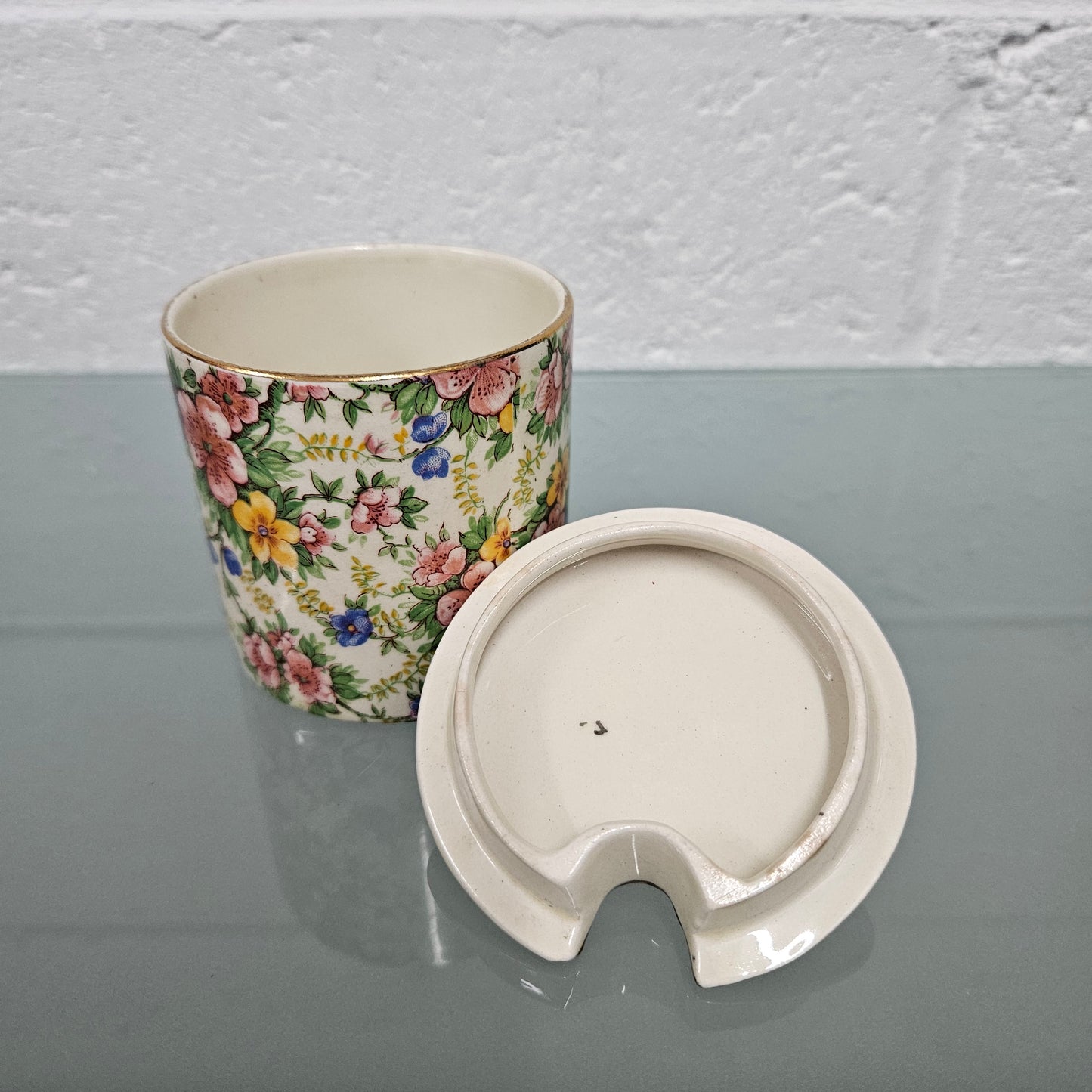 Empire Ware All Over Floral "Maytime" Honey Pot
