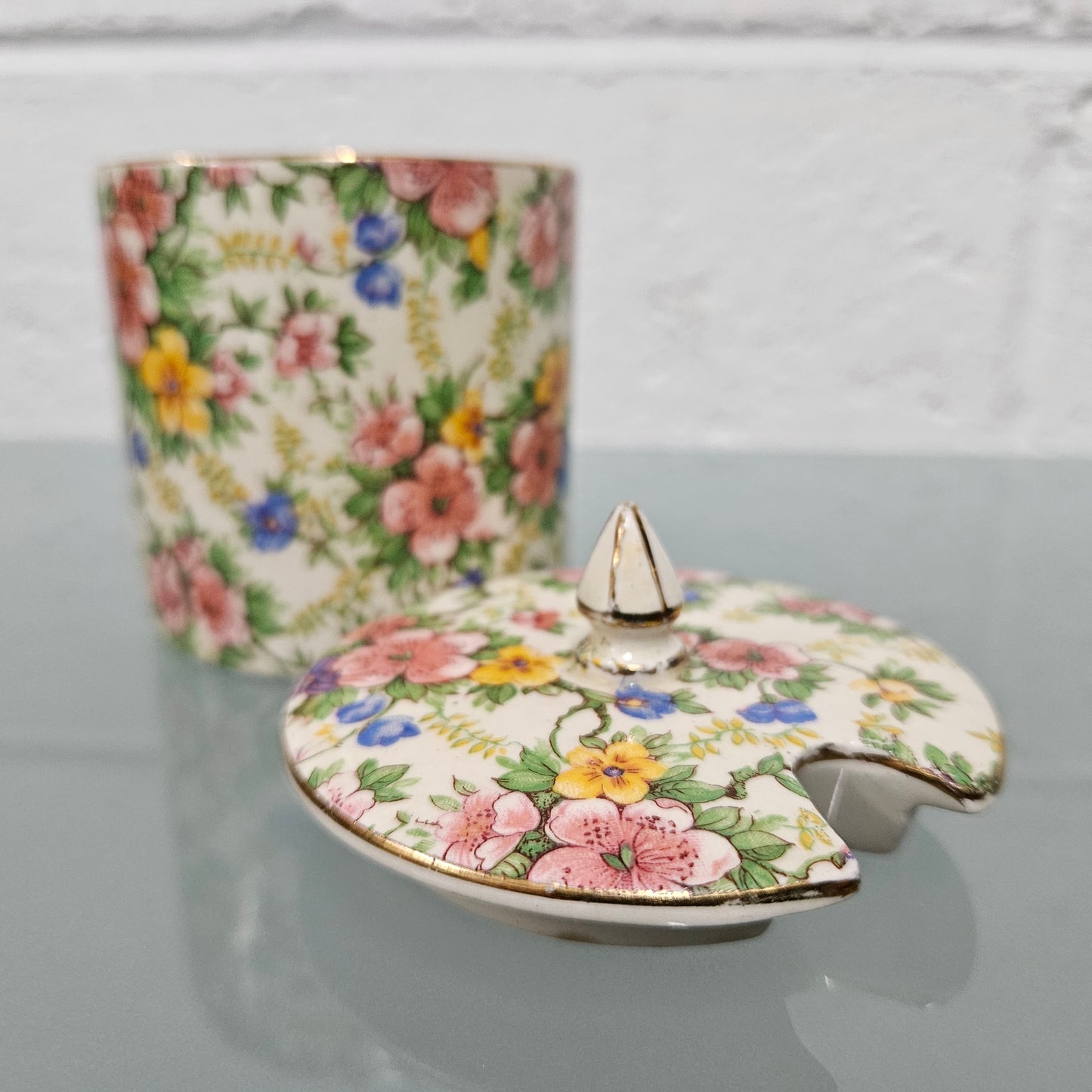 Empire Ware All Over Floral "Maytime" Honey Pot