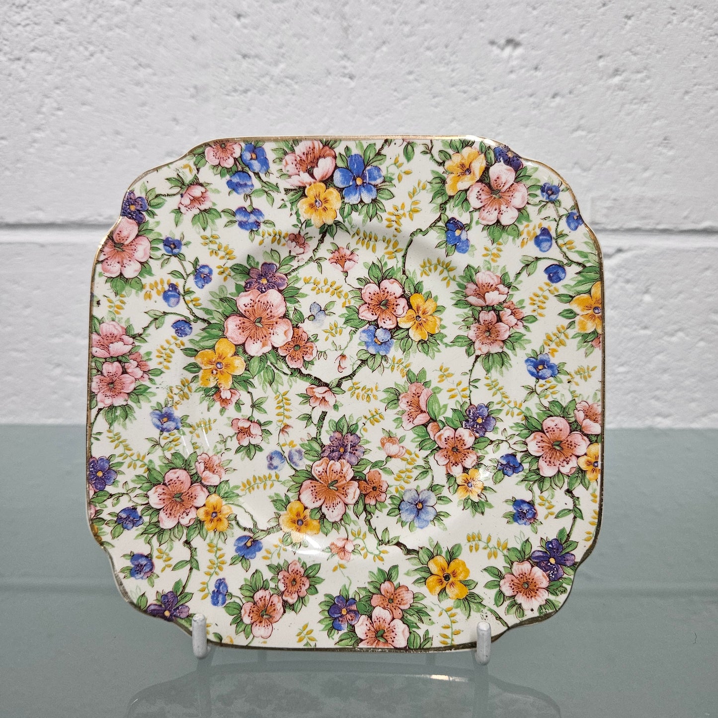 All Over Floral "Empire" Square Plate