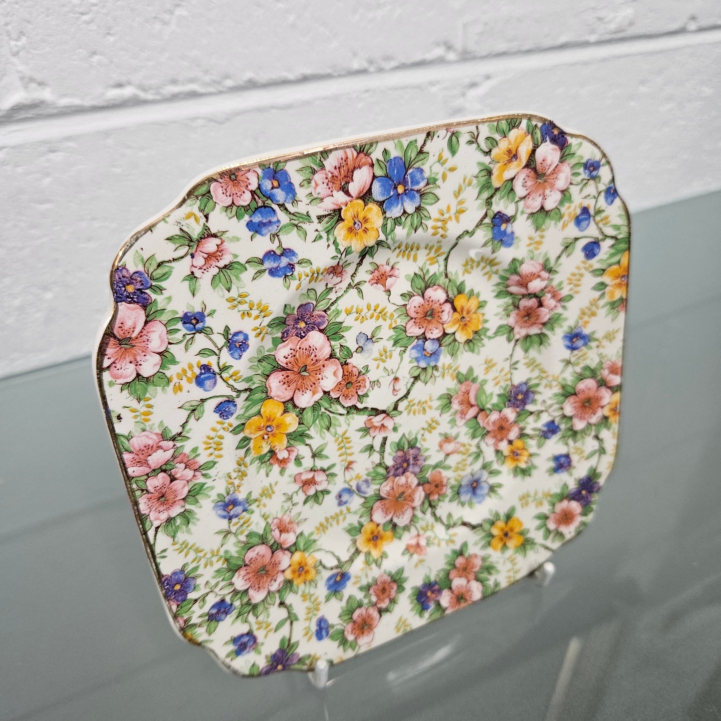 All Over Floral "Empire" Square Plate