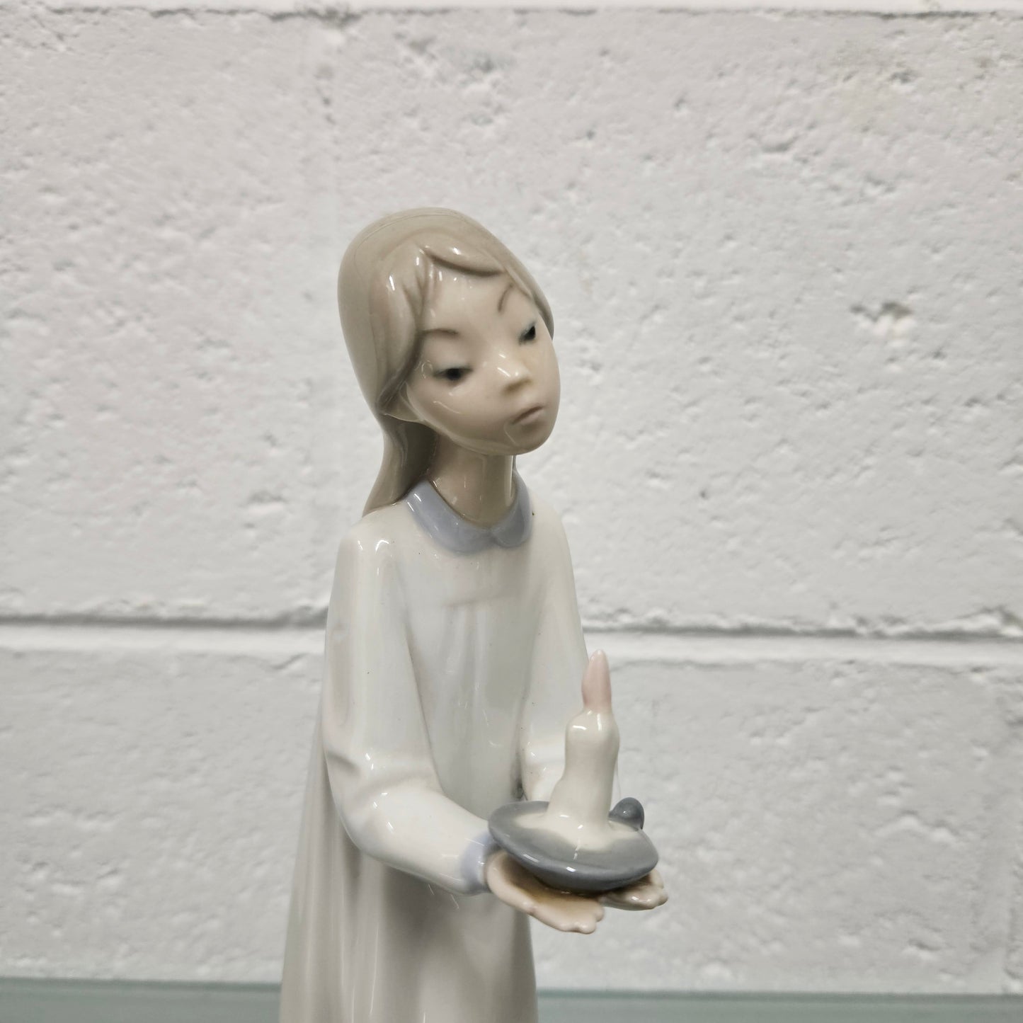 Lladro Girl Holding Candle Figure