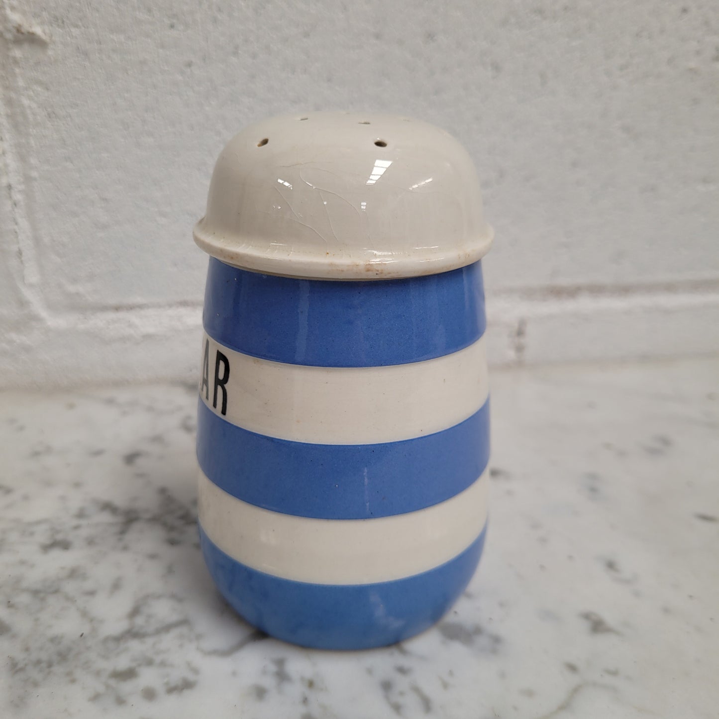 Antique Blue Cornishware Sugar Shaker T.G Green Made in England