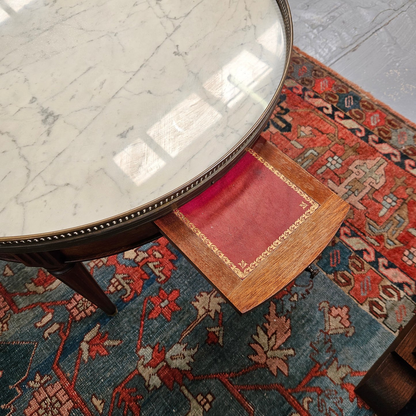 French Louis XVI Style Mahogany Bouillotte Table