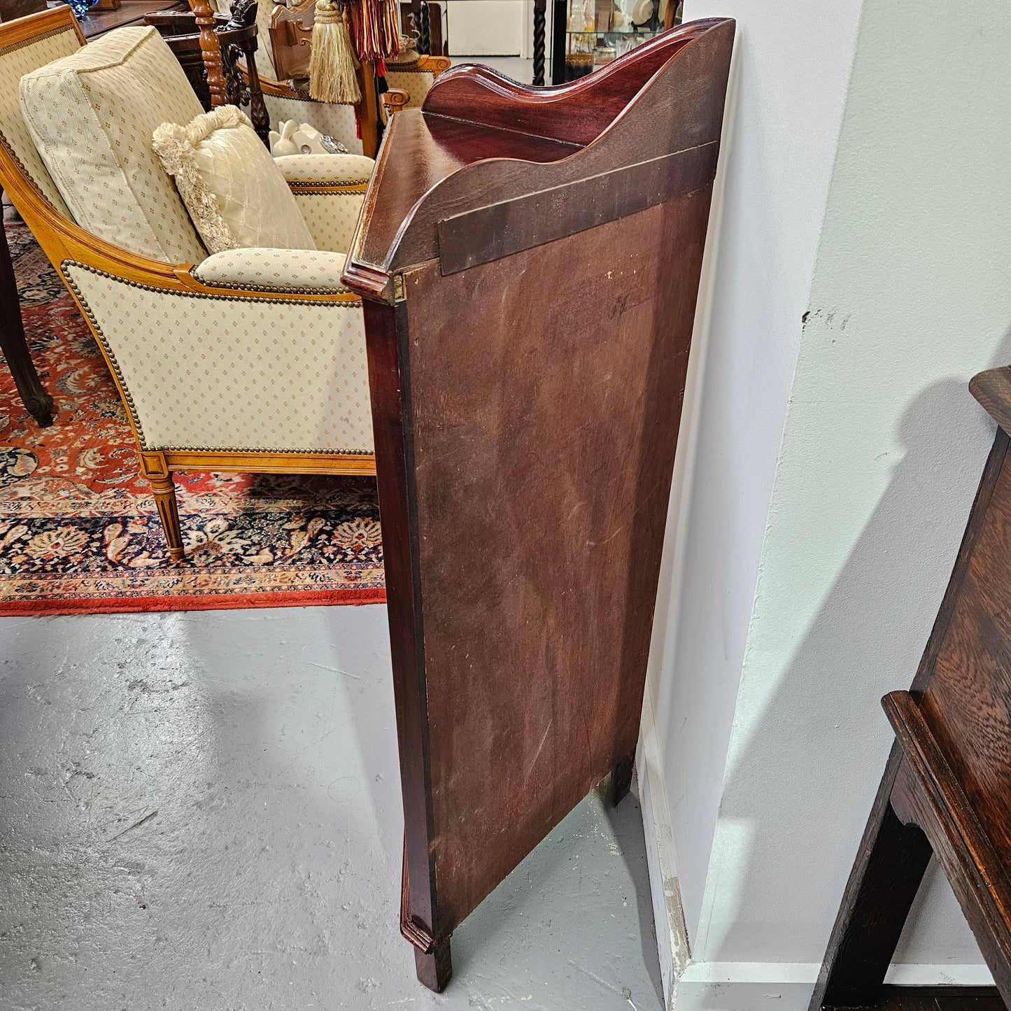 Mahogany 1 Door 1 Shelf Corner Display Cabinet