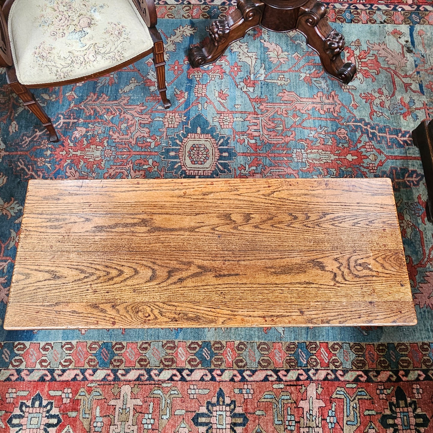 French Oak Coffee Table Of Small Proportions