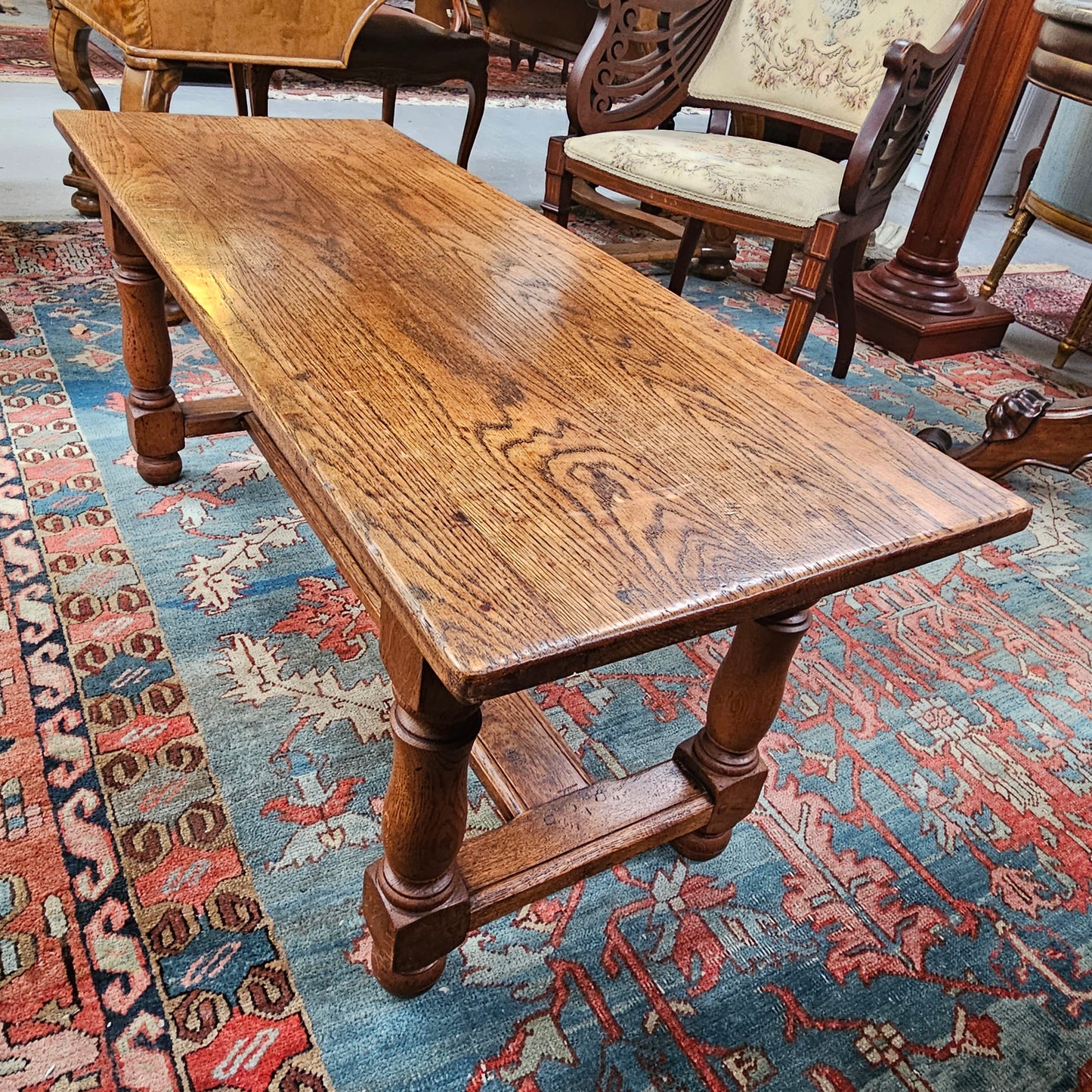 French Oak Coffee Table Of Small Proportions